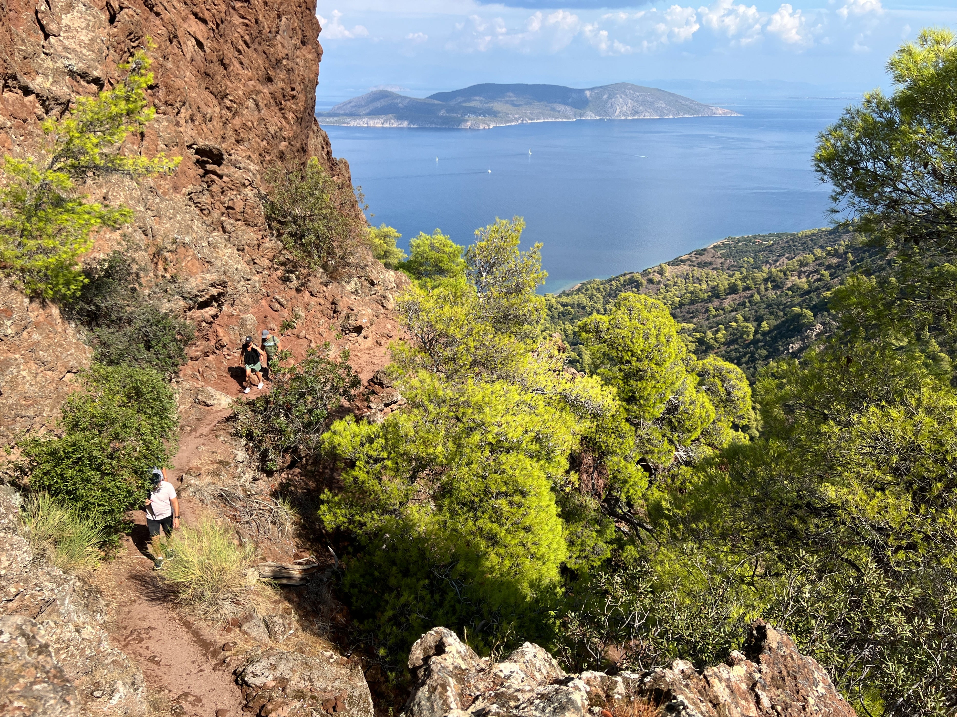 Sunny outlook: the volcano on the Methana peninsula, with the island of Aegina in the background