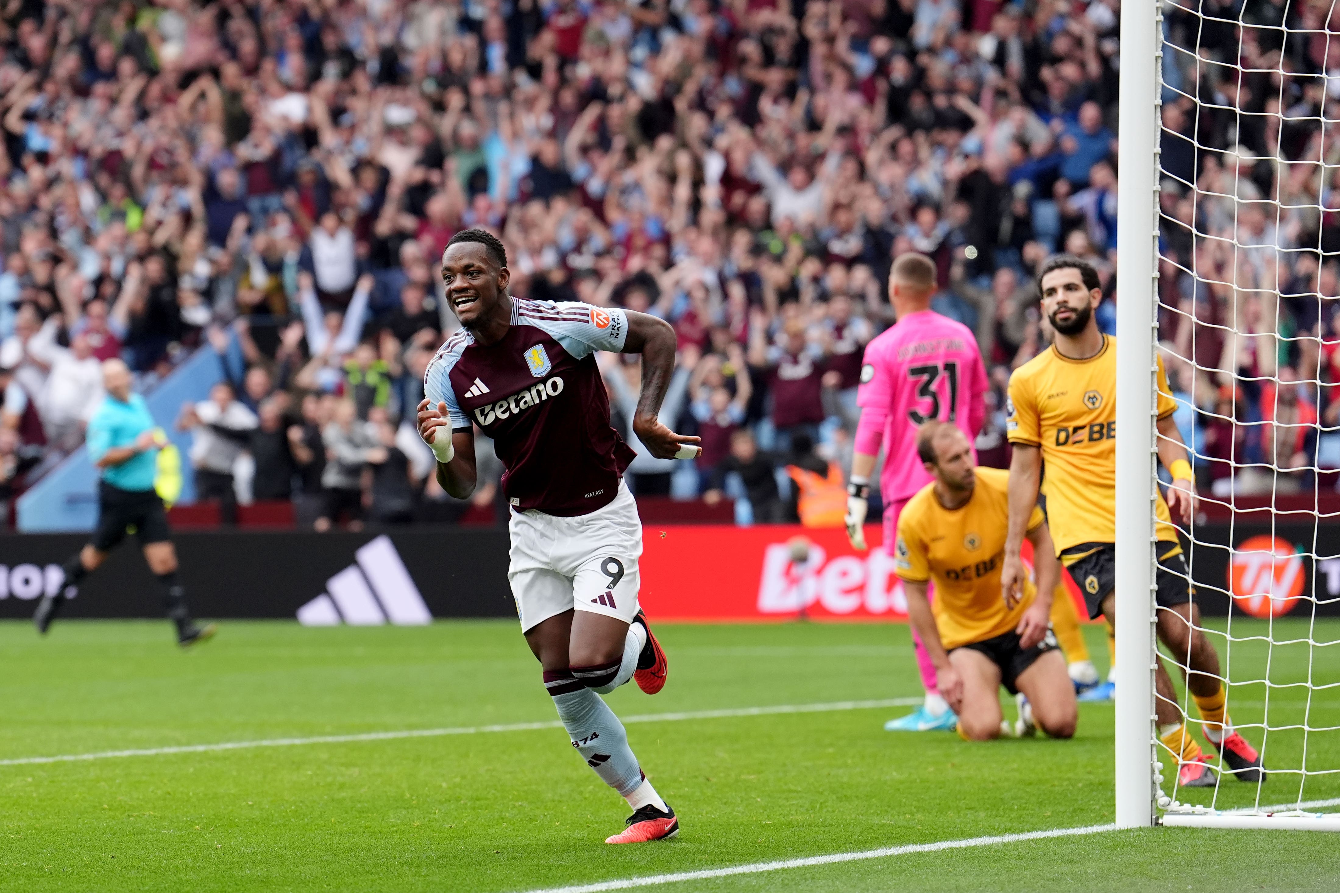 Aston Villa left it late to see off Wolves (Martin Rickett/PA)