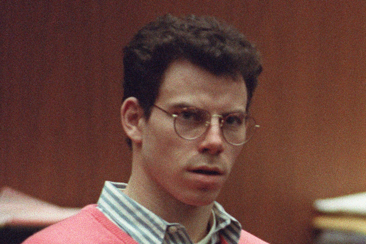 Erik Menendez pictured during a pre-trial hearing in Los Angeles on December 29, 1992