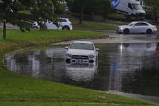 Thunderstorms and heavy showers strike parts of UK