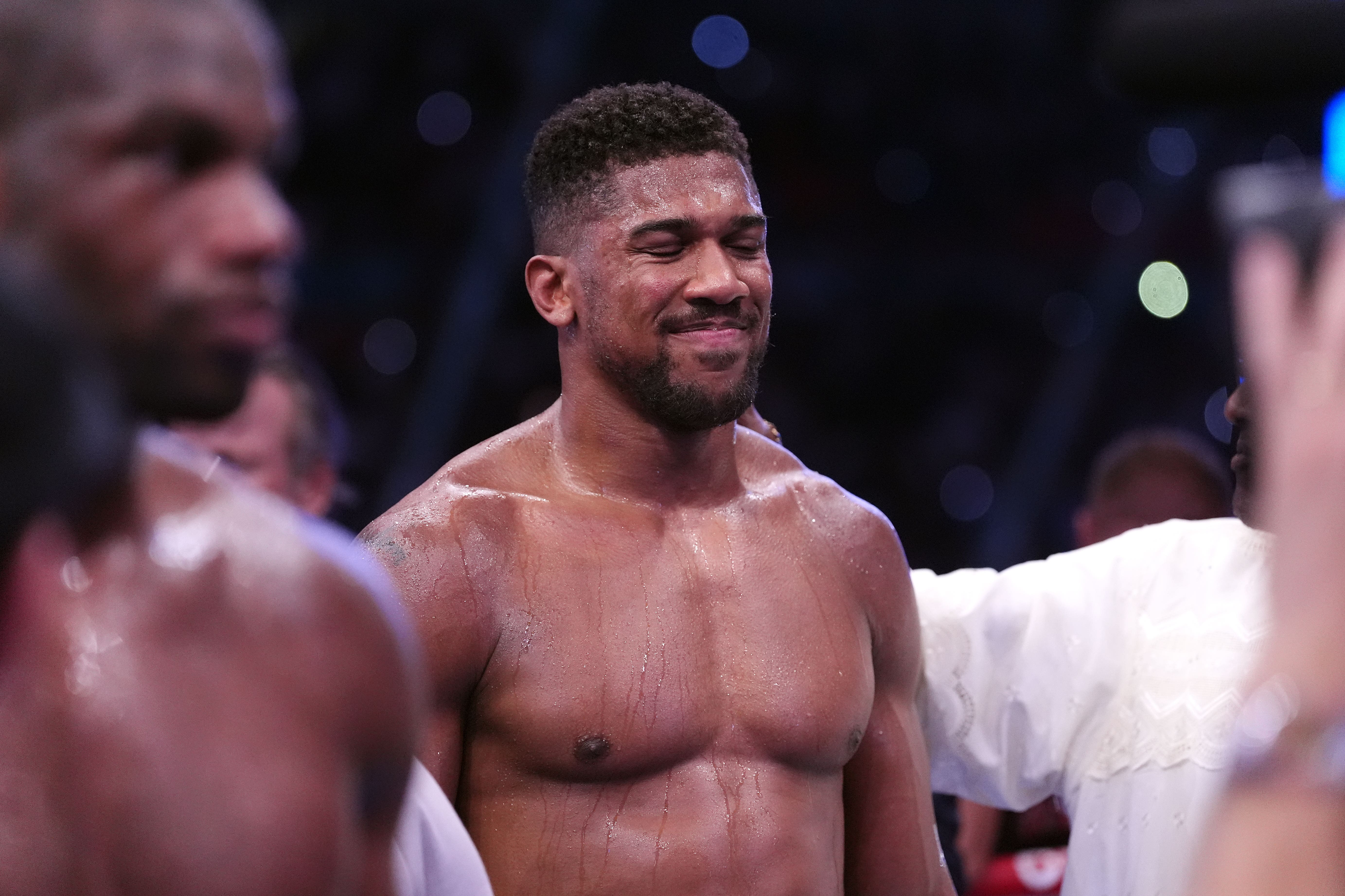 Anthony Joshua was sent to the canvas four times (Bradley Collyer/PA)