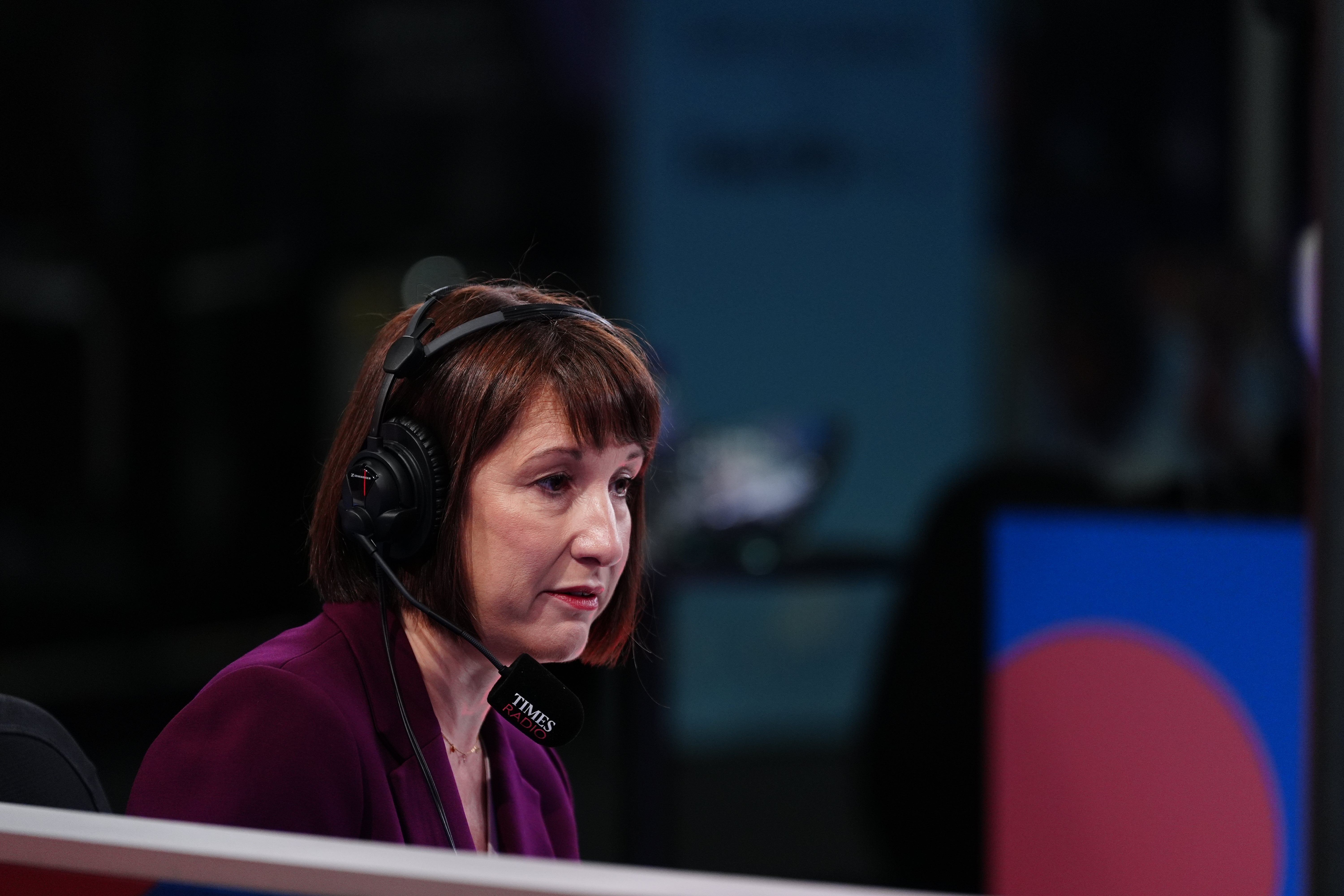 Chancellor Rachel Reeves takes part in a morning media interview for Times Radio