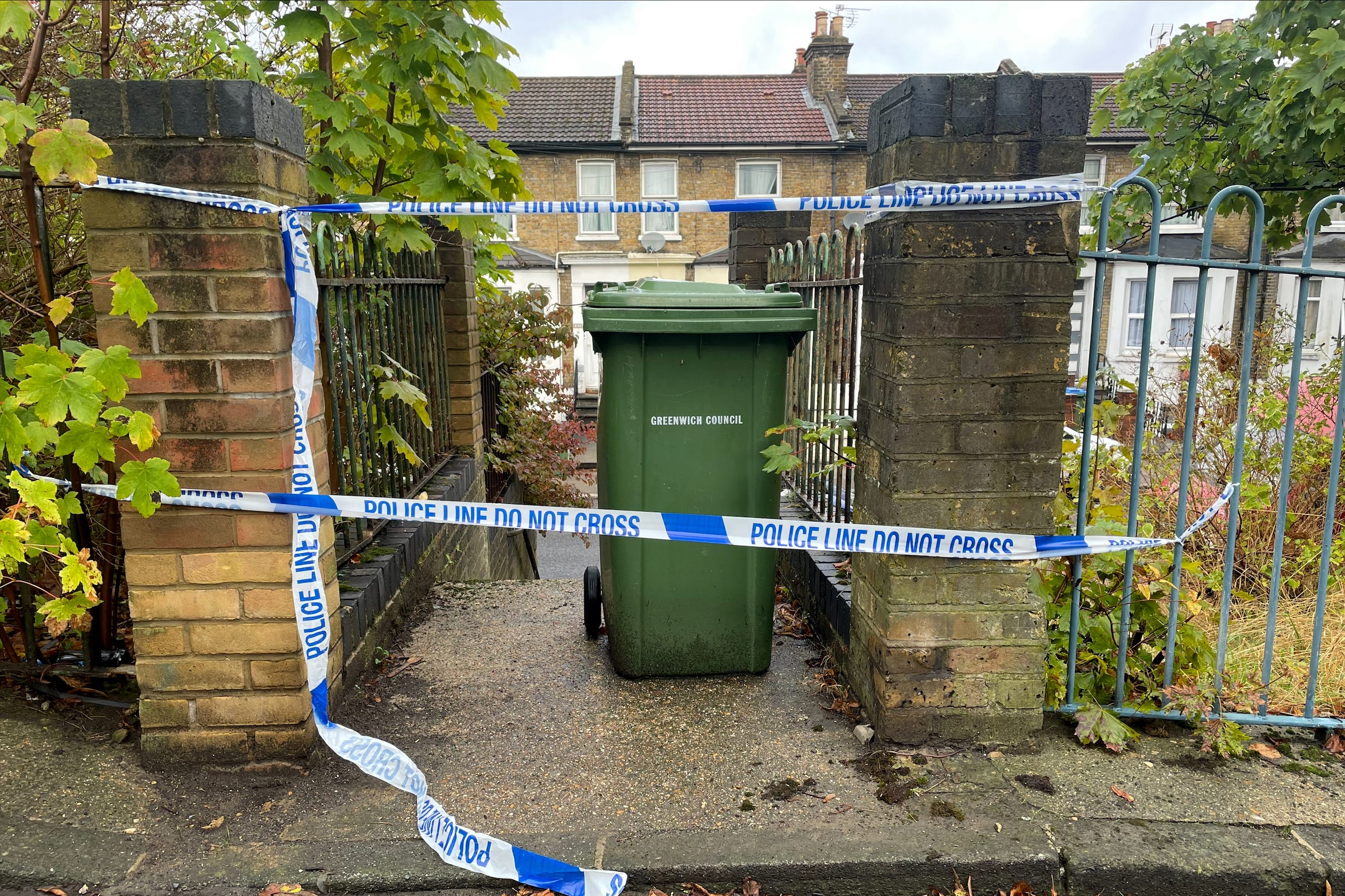 A police cordon near the scene in Eglinton Road, Woolwich, where a teenage boy was stabbed to death on Sunday (Rosie Shead/PA)