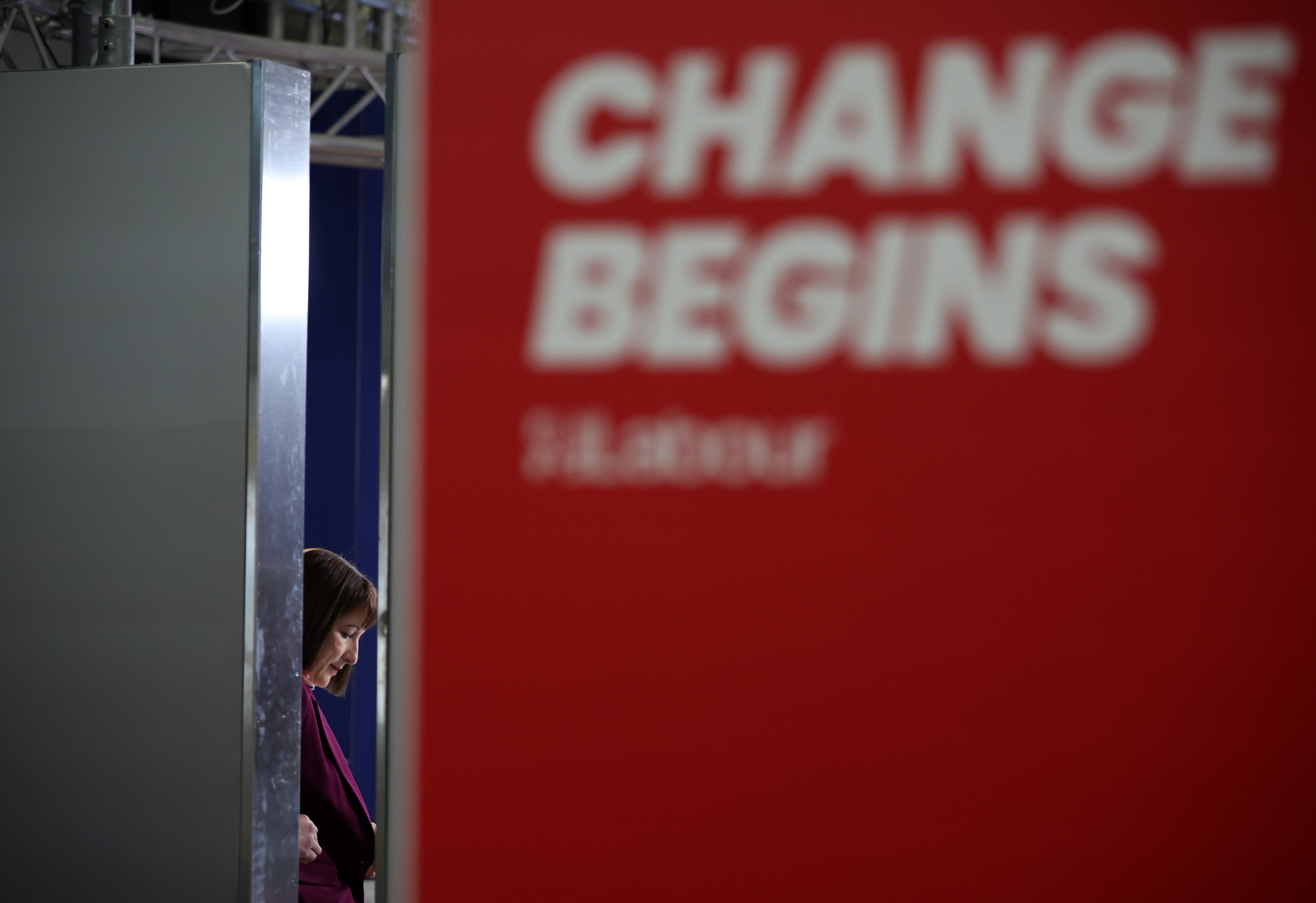 Rachel Reeves is interviewed at the Labour Party Conference in Liverpool