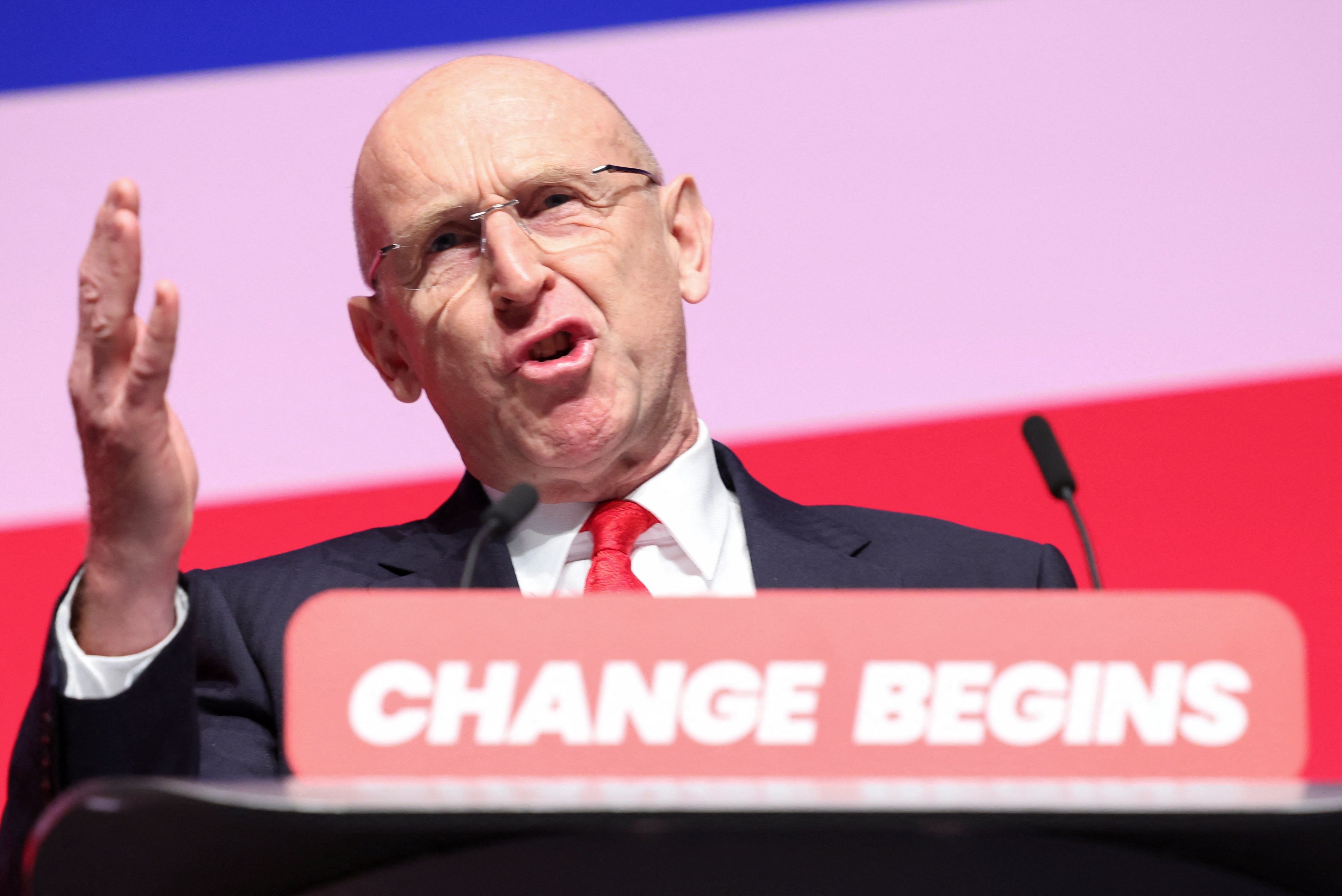 Defence minister John Healey at the Labour party conference