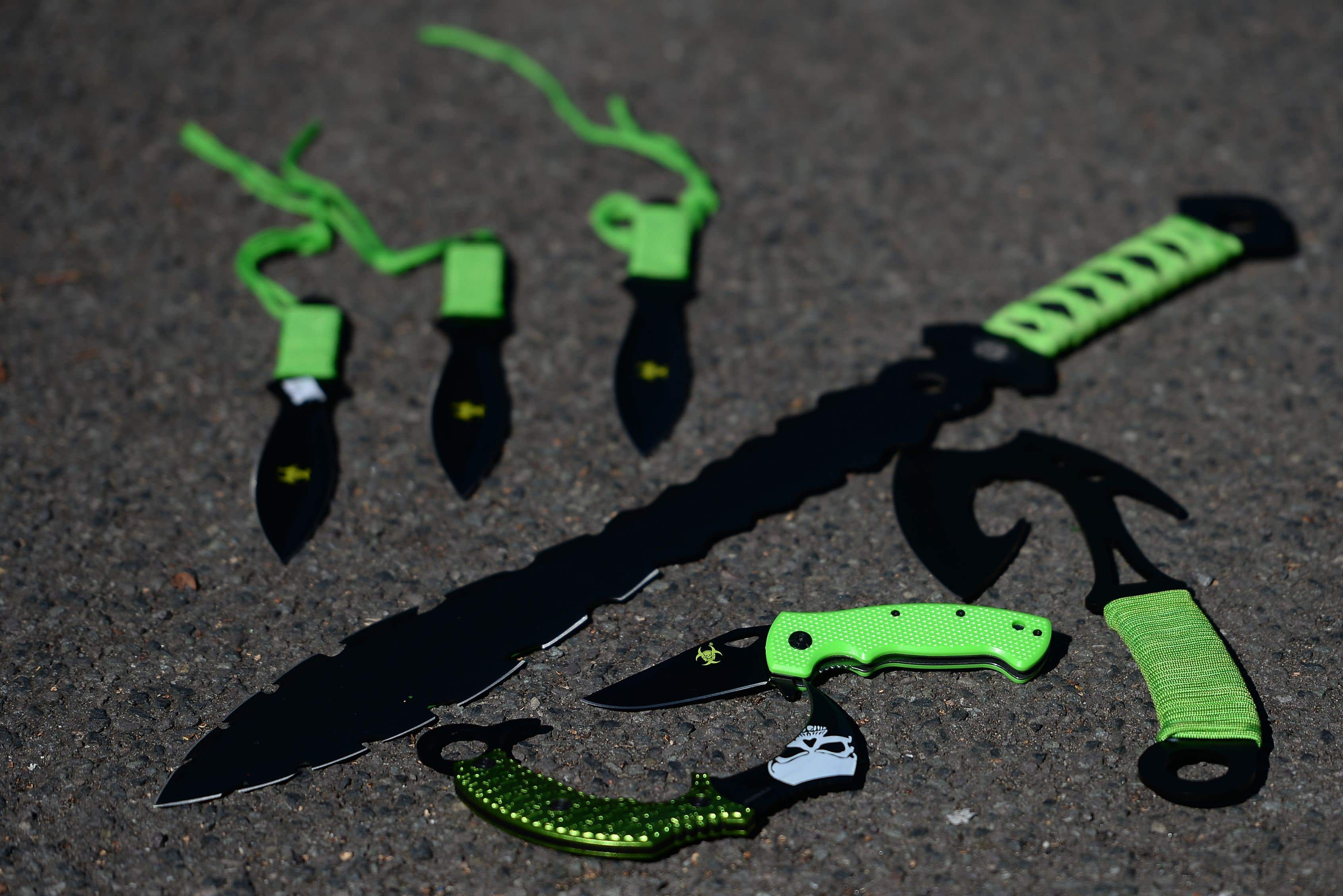 Zombie knives are now illegal under new laws that came into force on Tuesday