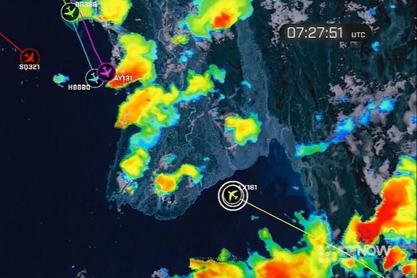 Flight SQ321 did not divert from its path towards storm activity