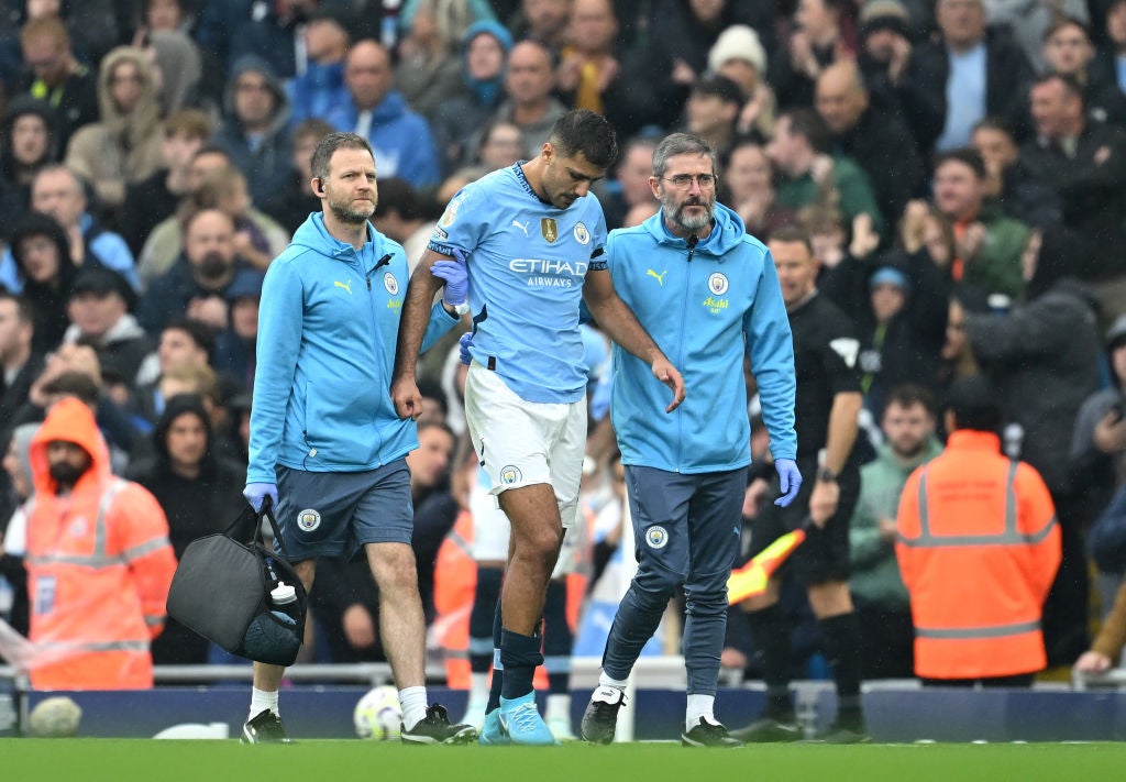 Rodri suffered a knee injury shortly after warning that players could strike over the schedule