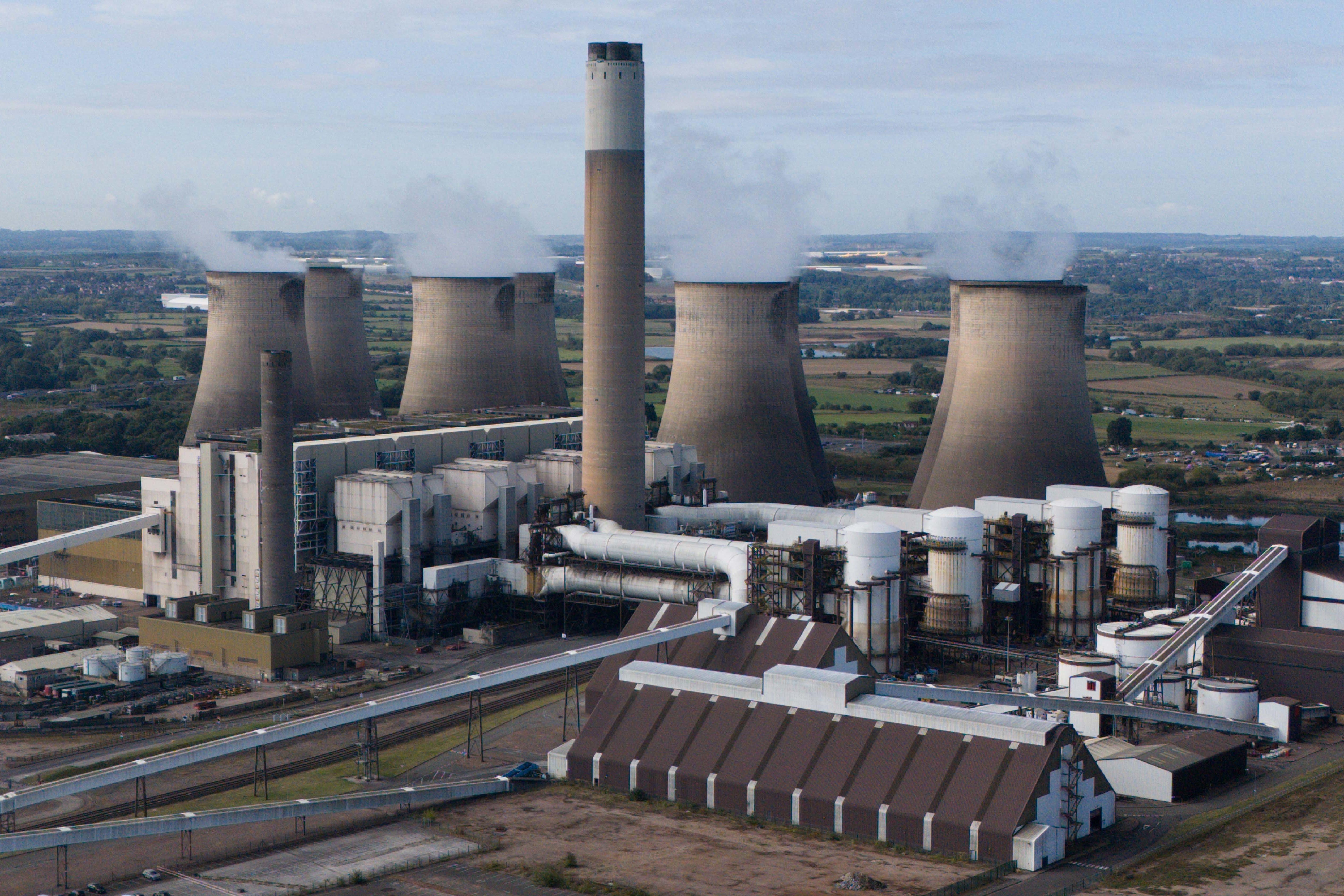 A view of the 655-acre site of the Ratcliffe-on-Soar Power Station in the East Midlands. (Jacob King/PA)