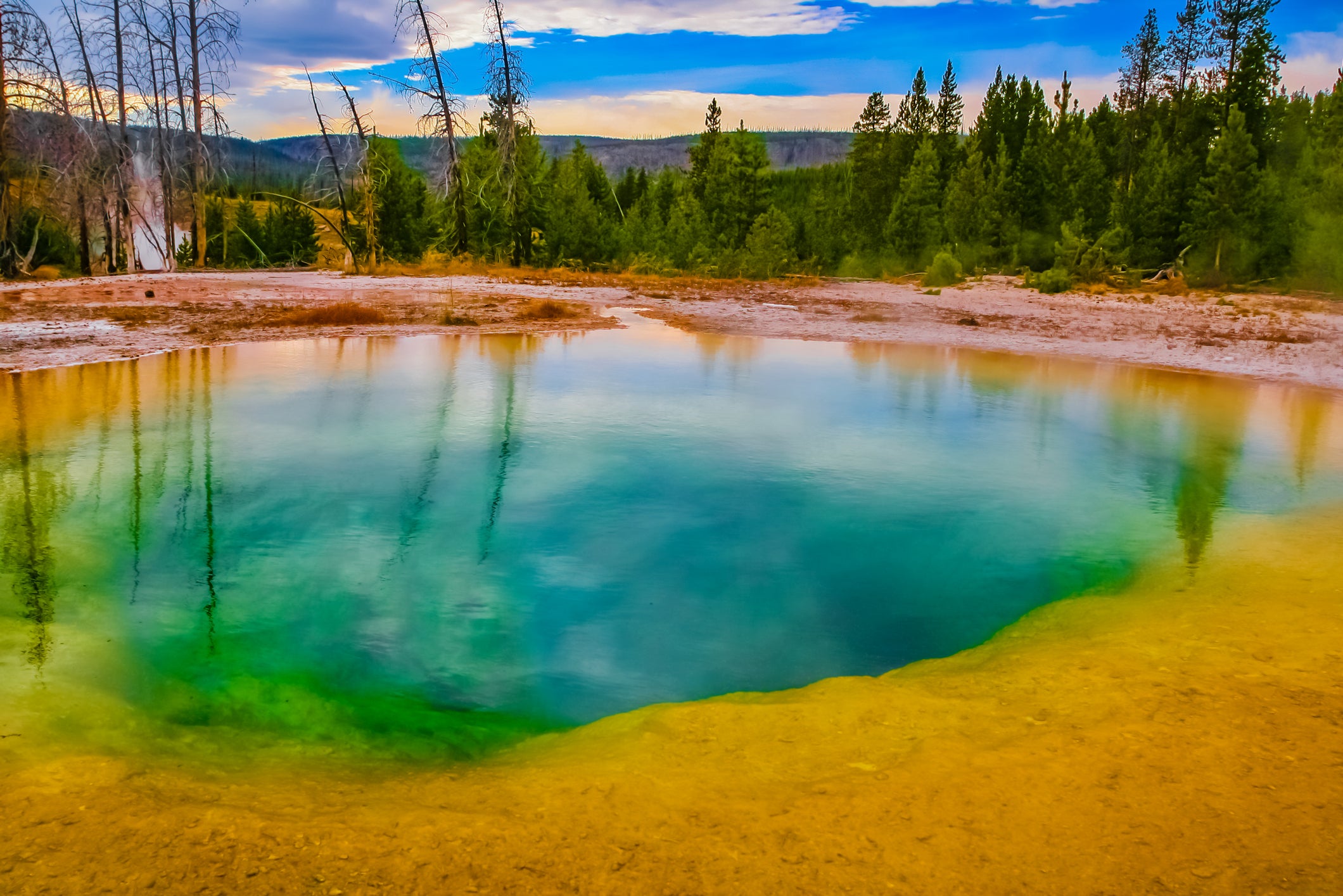 Yellowstone is a site where multiple giant eruptions have happened in the past