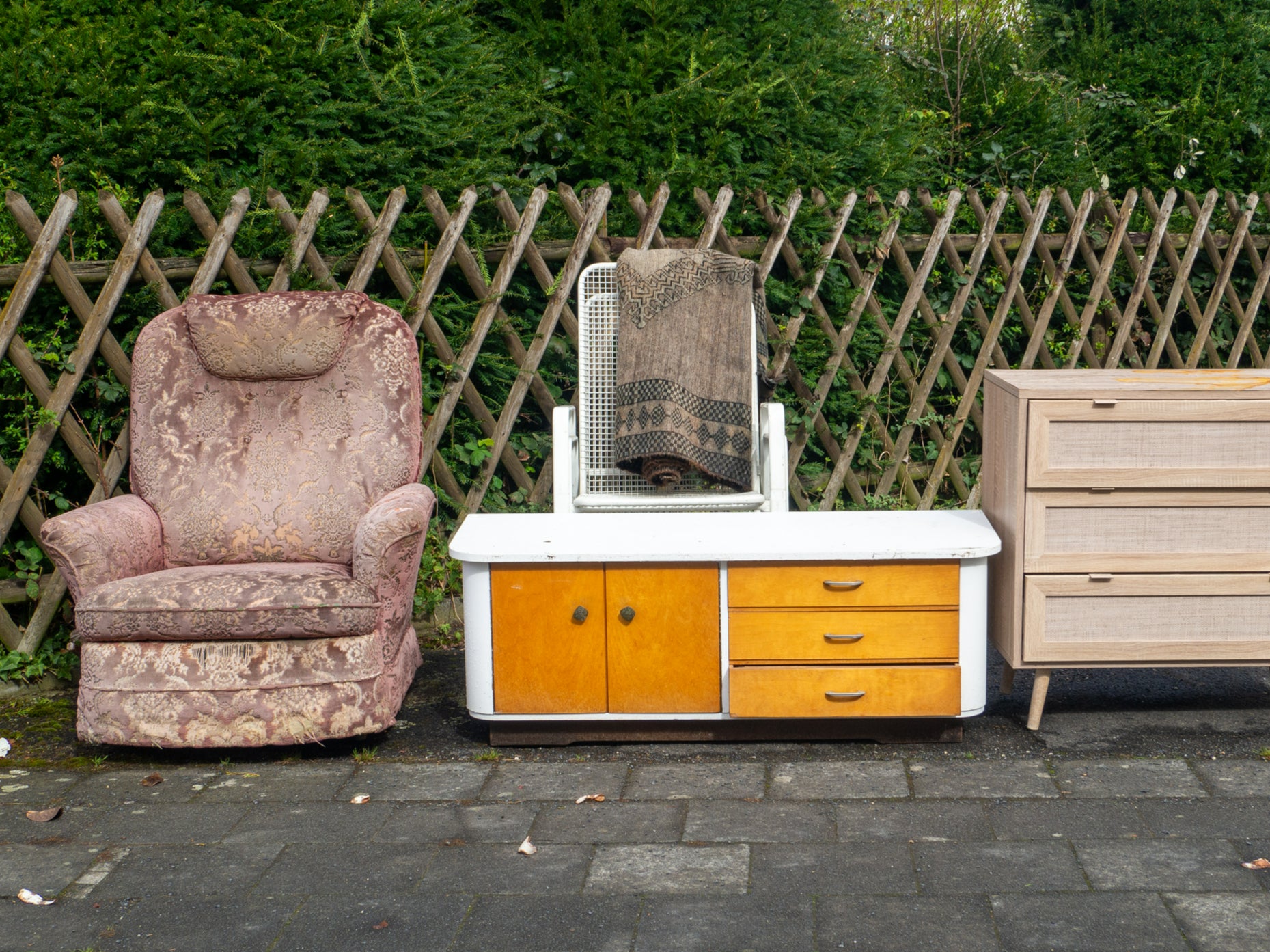 Paved with gold: middle-class fly-tipping is the practice of leaving unwanted furniture on the street for other people to take for free