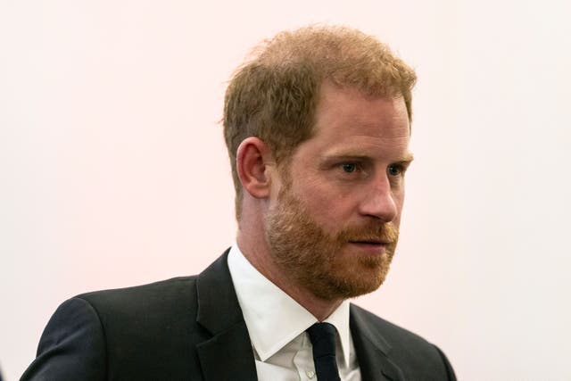 <p>The Duke of Sussex at the event celebrating Angola’s leadership in landmine clearance in New York (Stefan Jeremiah/AP)</p>