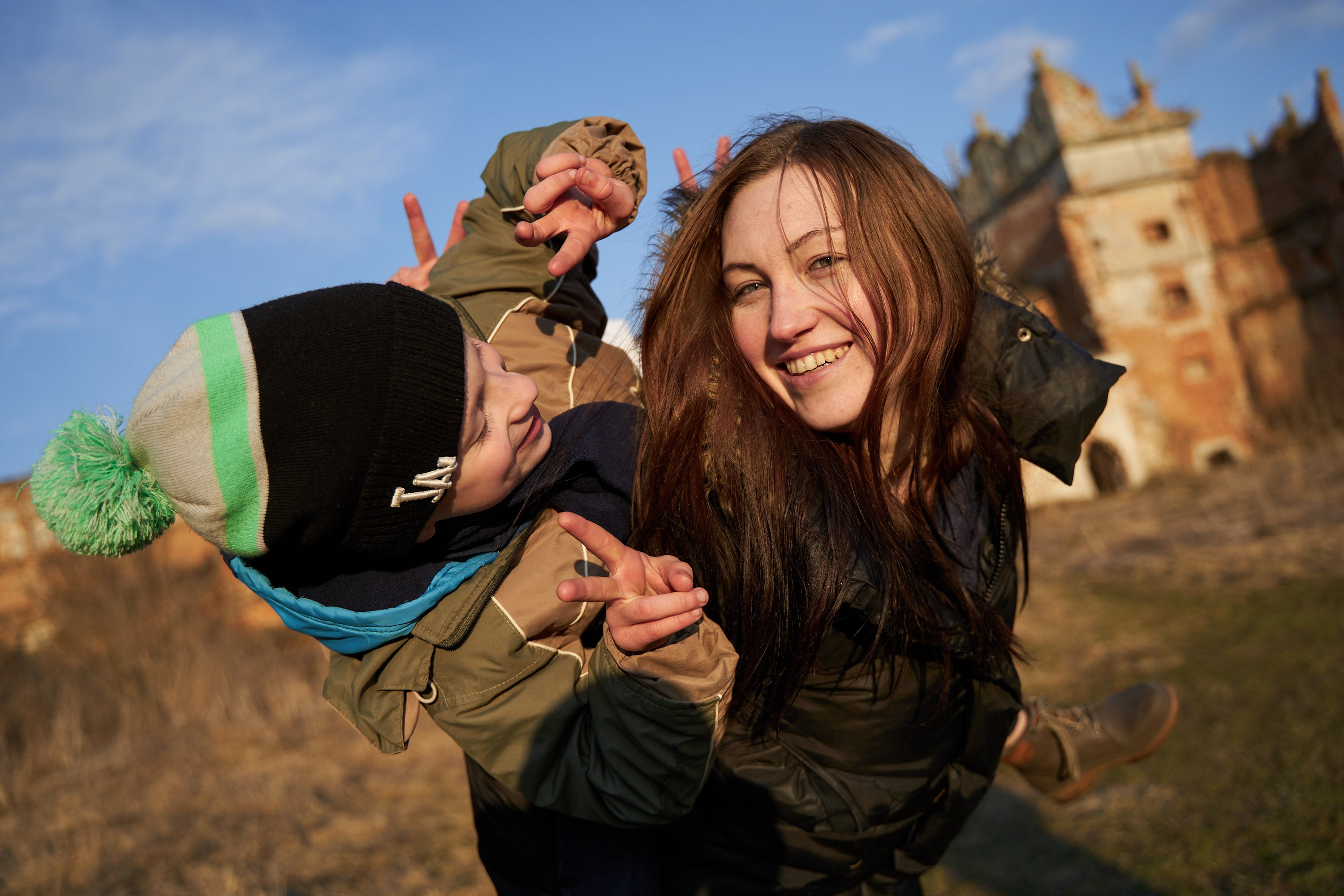 Ms Kondratska and her son, now aged 11, pictured prior to Russia’s invasion