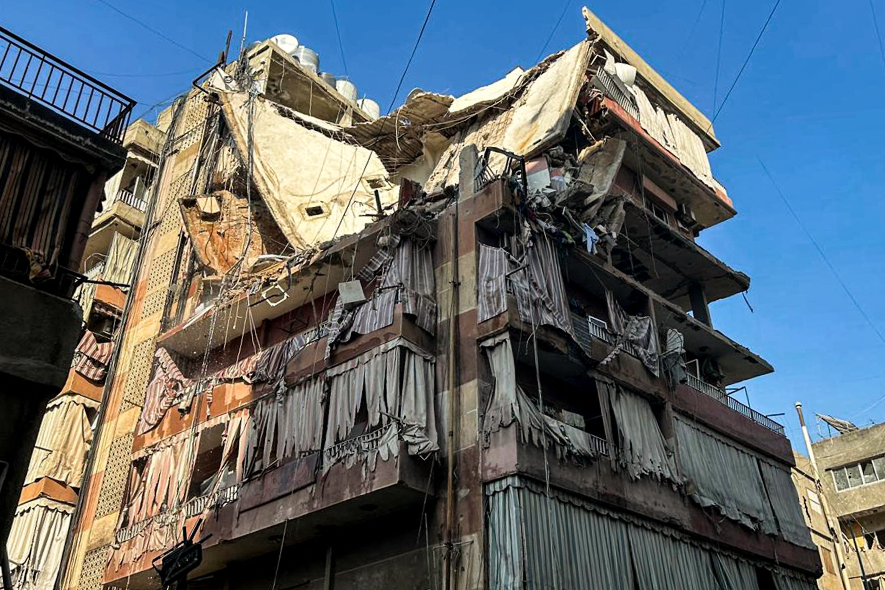 The strike was conducted in an often-busy suburb of Beirut