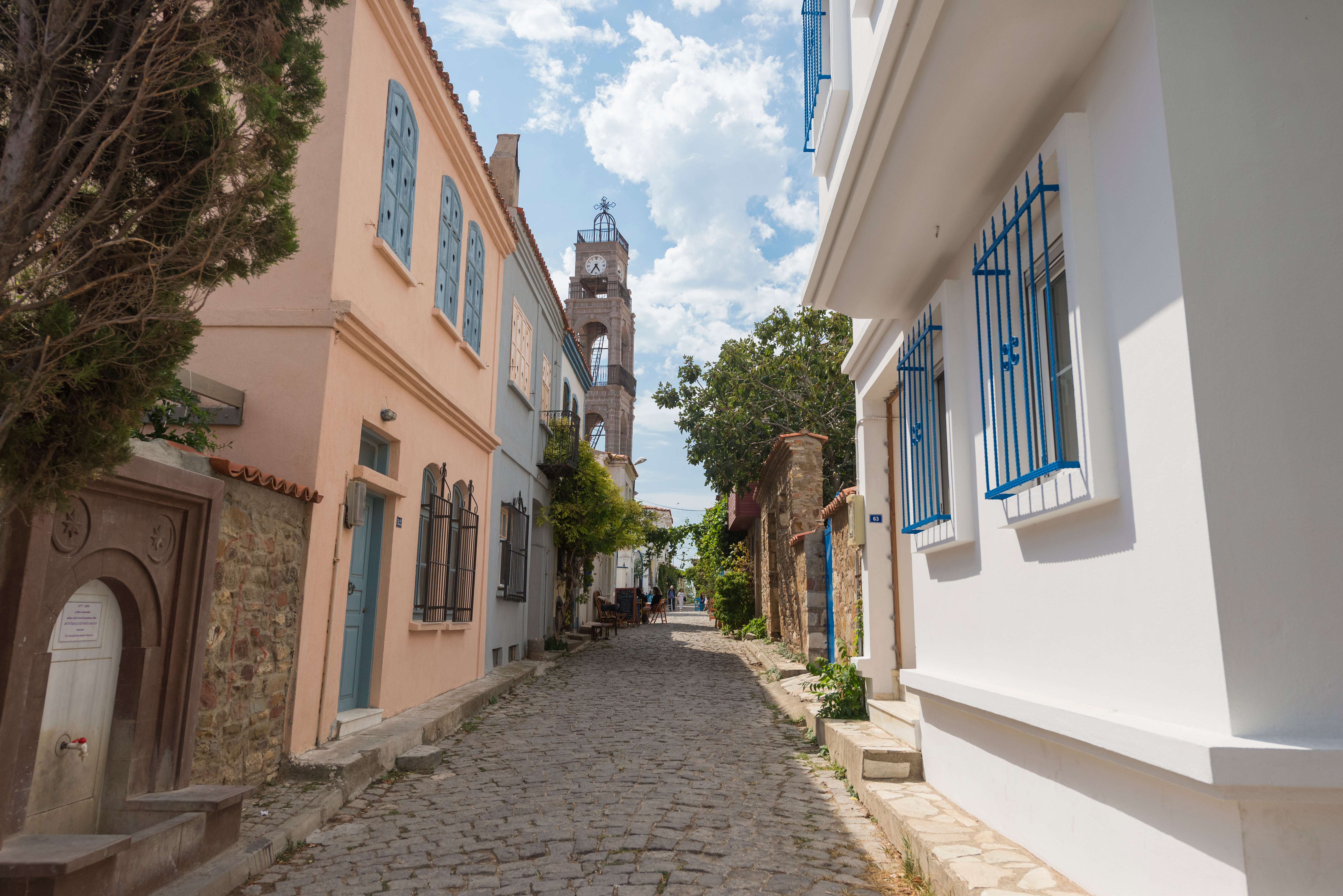 The pretty cobbled streets of Bozcaada