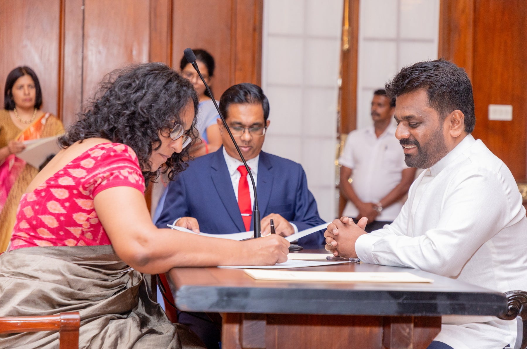 Harini Amarasuriya is sworn in as new Prime Minister of Sri Lanka