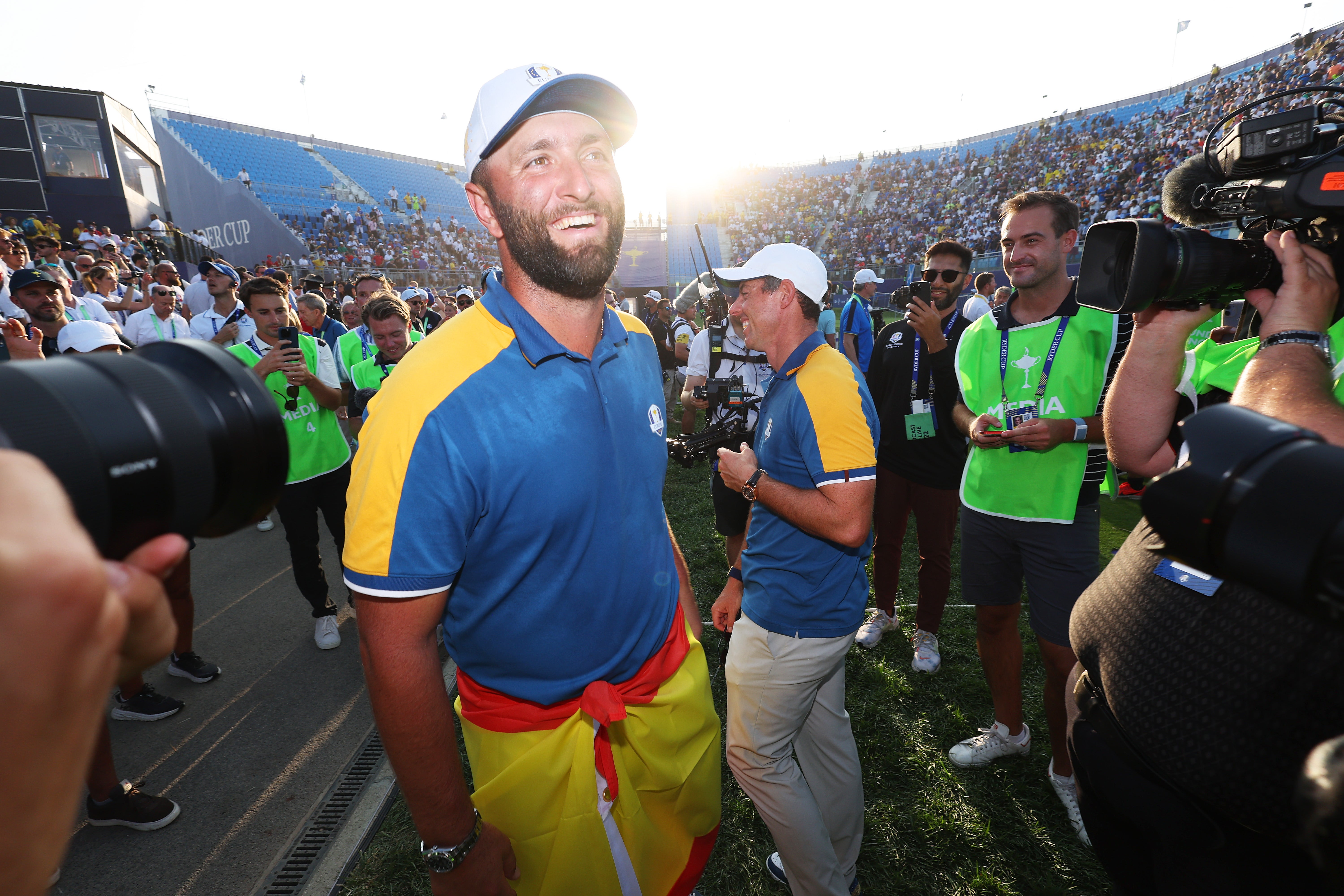 Jon Rahm and Rory McIlroy revel in Europe’s Ryder Cup victory at Rome’s Marco Simone Golf Club