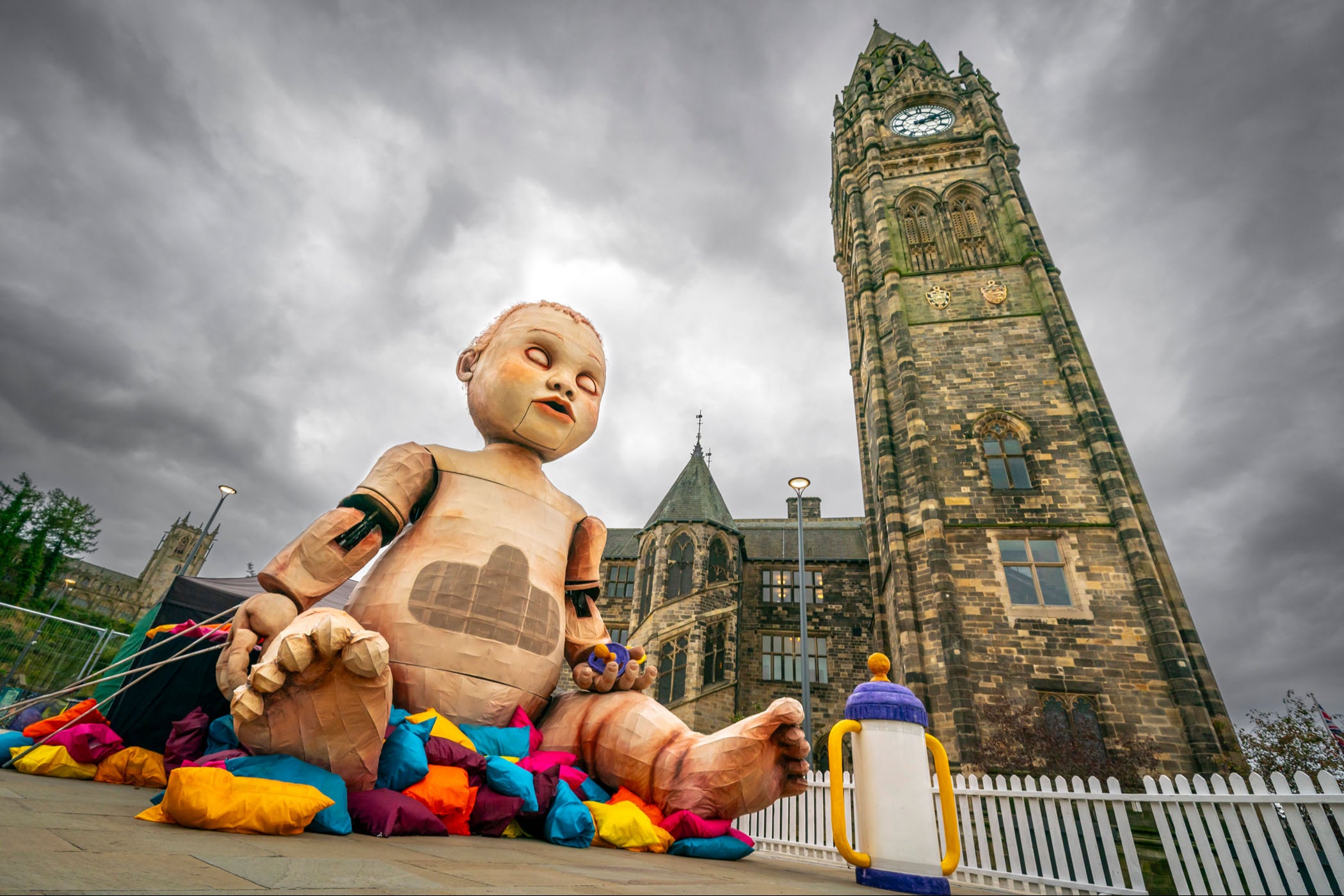 The arrival of Lilly the baby puppet in Rochdale has shocked some residents