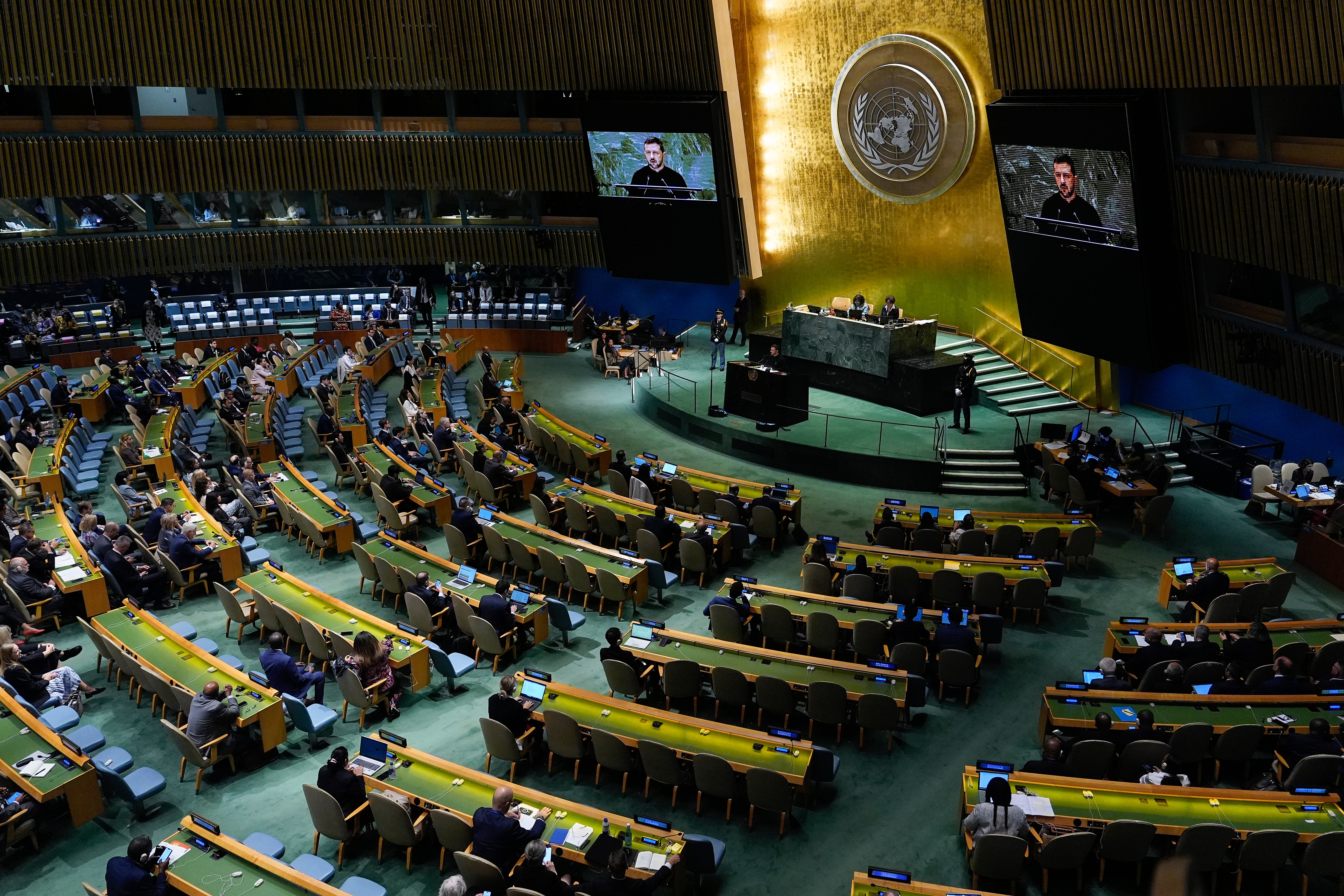 Zelensky addresses the 79th session of the United Nations General Assembly