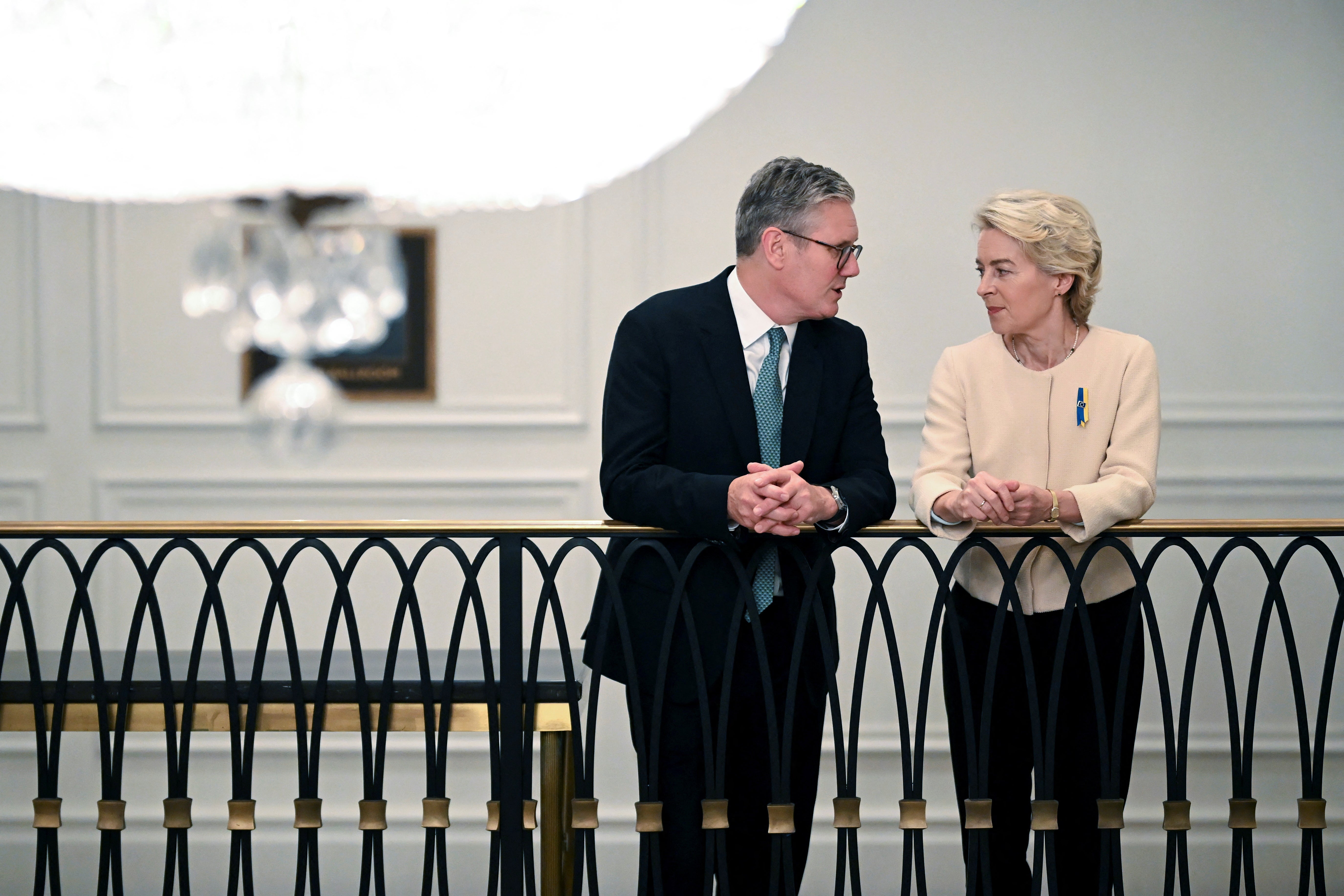 Keir Starmer and Ursula von der Leyen talk at the UN