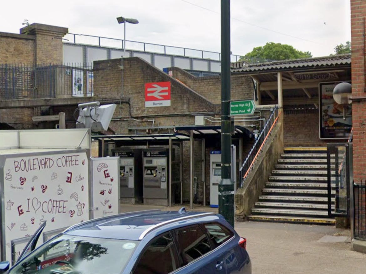 Police officers and paramedics rushed to Barnes Station in south west London after the attack unfolded at around 7.10am