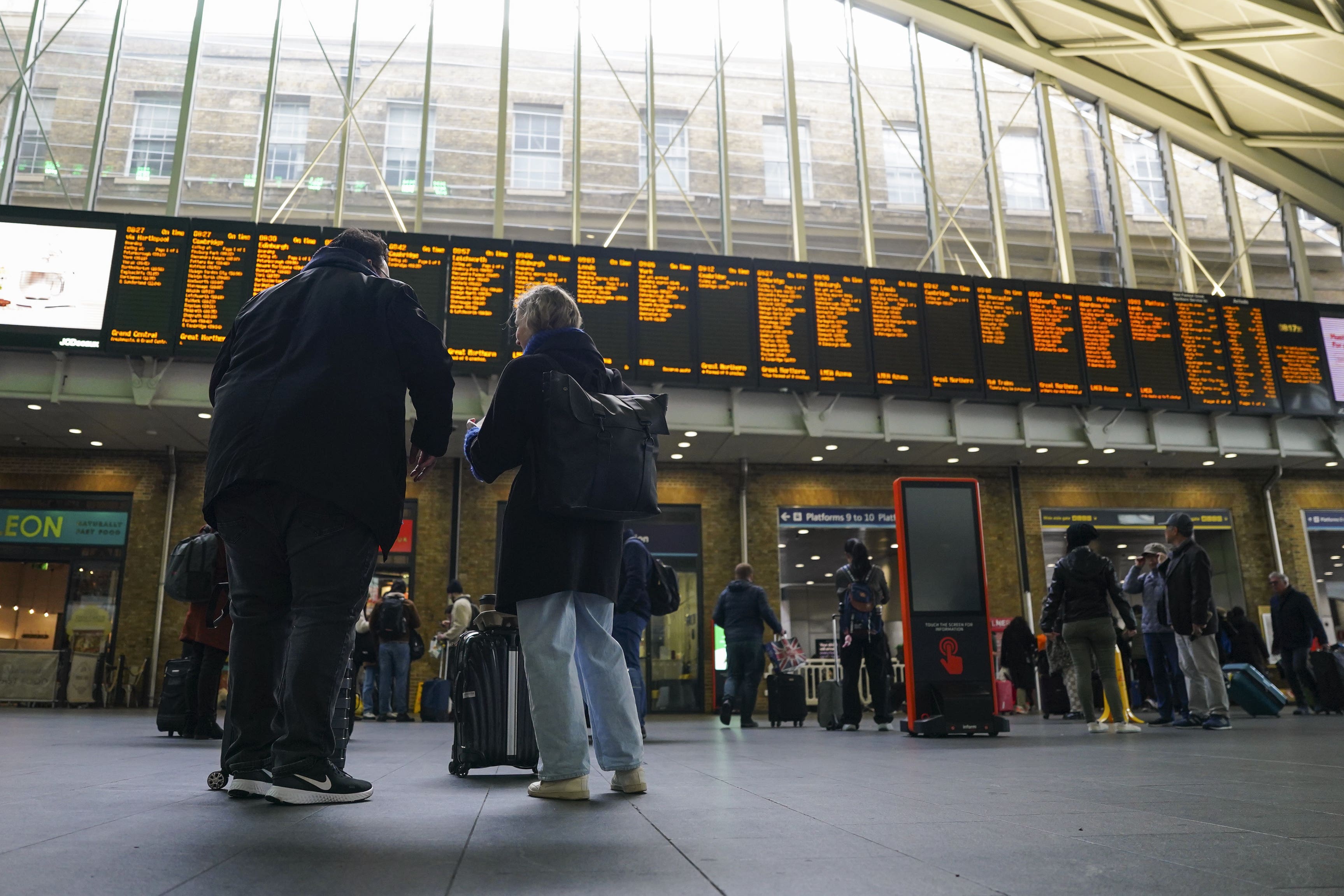 Some of the biggest railway stations in the country were affected by the wifi hack (Jordan Pettitt/PA)