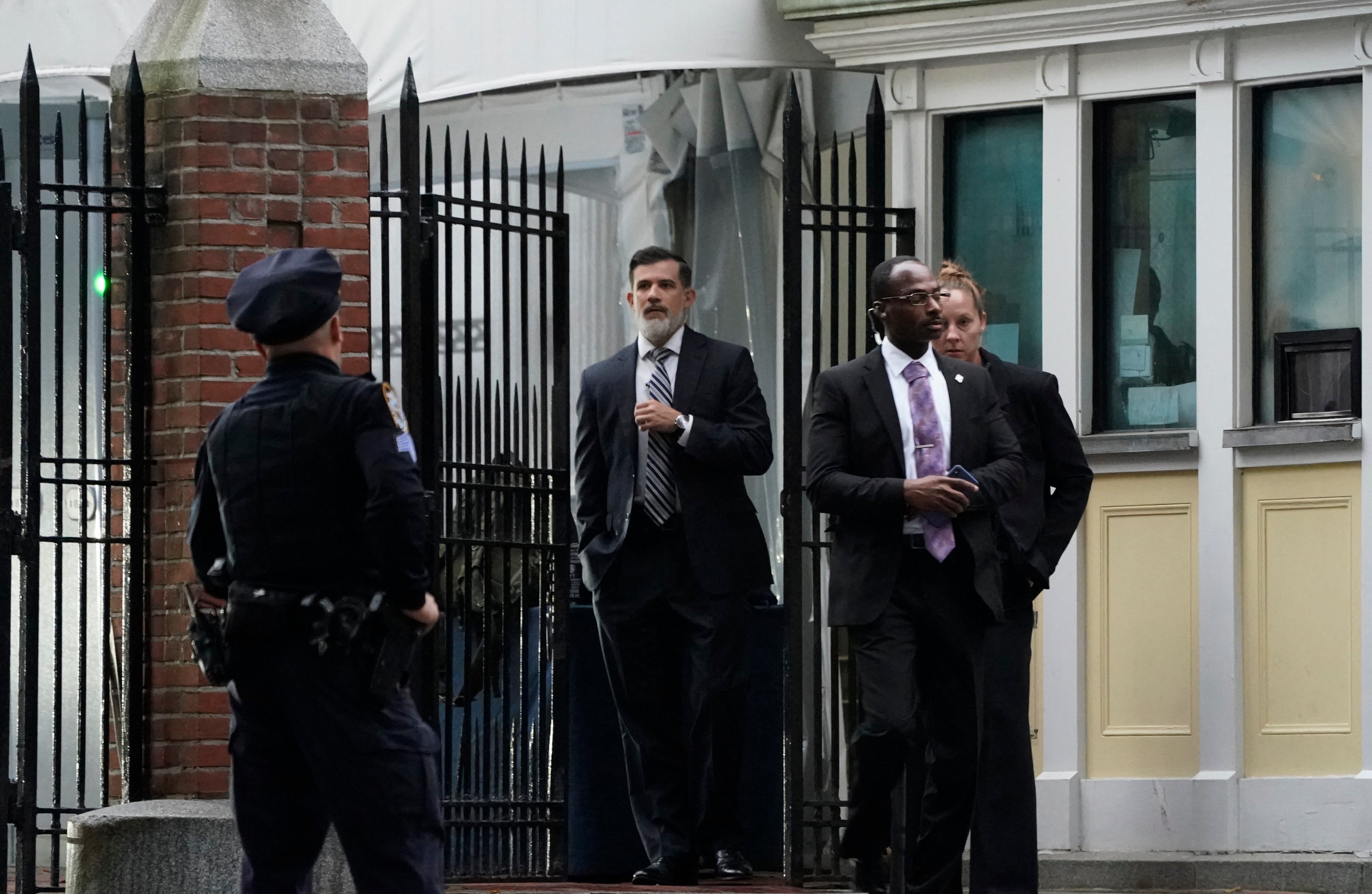 Federal agents search Gracie Mansion, the official residence of the mayor of New York City, on September 26, 2024, after Mayor Eric Adams was indicted on federal criminal charges