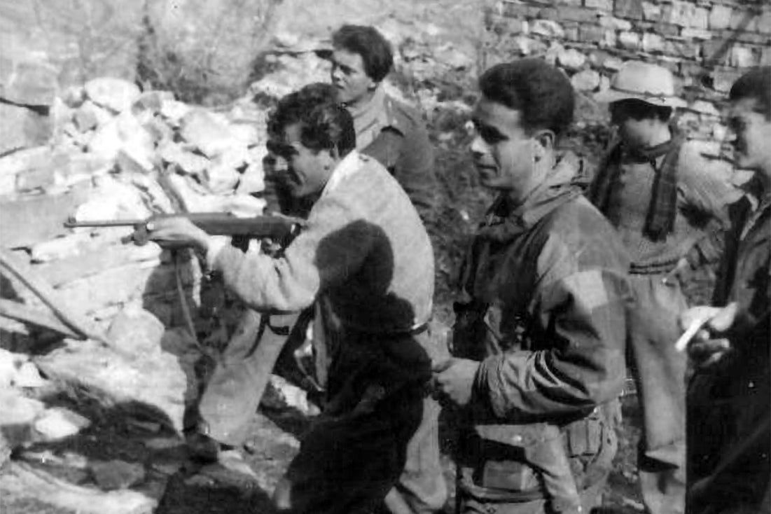 Rafael Ramos, right, prior to the attack on the HQ of the 51st German Mountain Corps