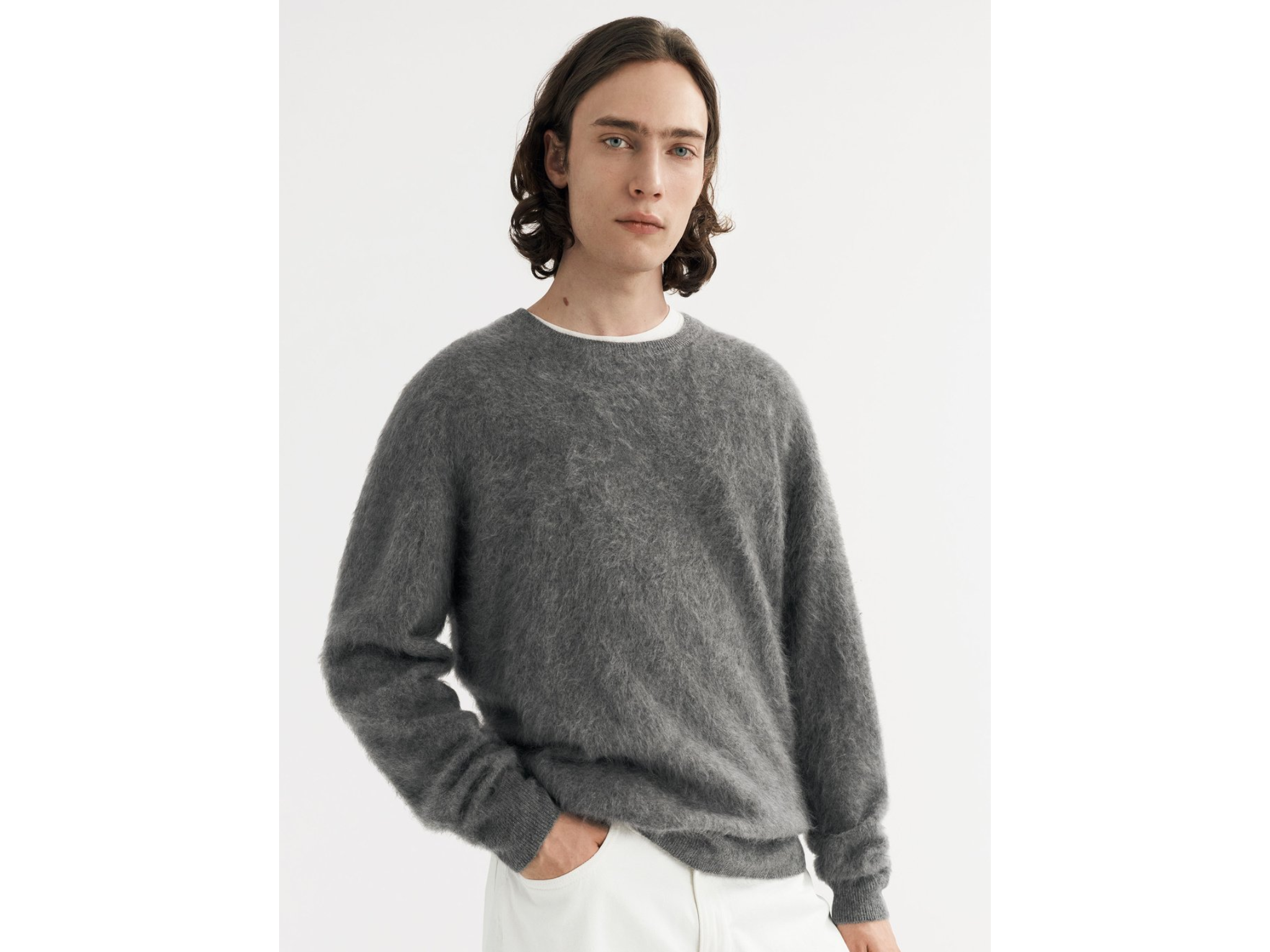 Soft Goat men’s brushed crewneck