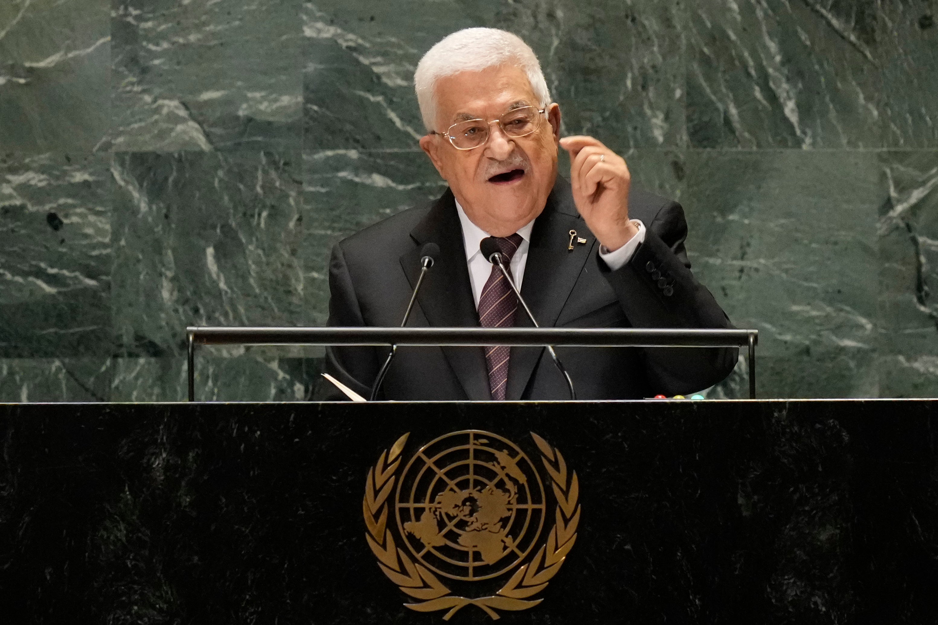 Abbas criticised the US government’s failure to support Palestine politically