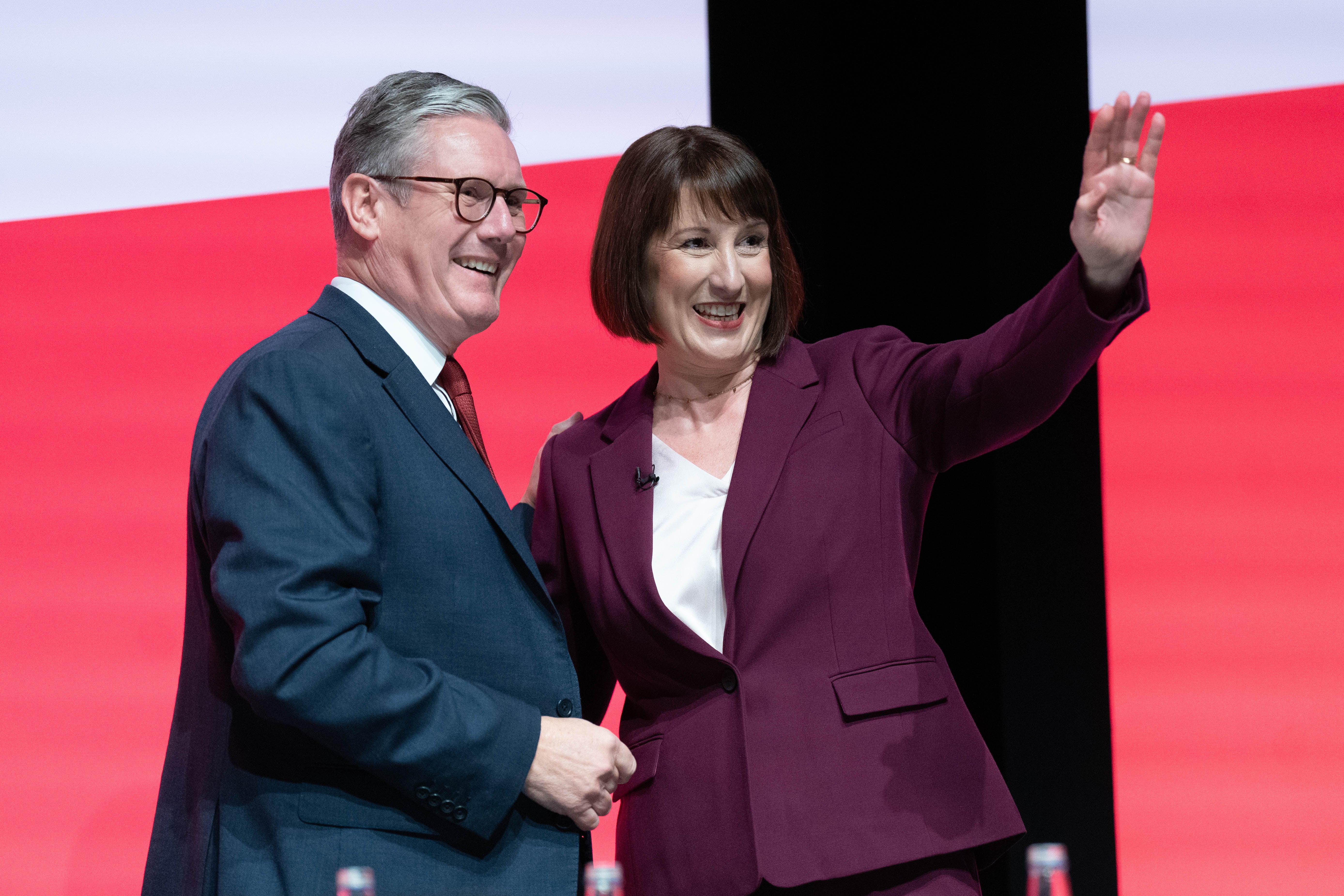 Rachel Reeves and Keir Starmer at Labour’s 2024 Conference (Stefan Rousseau/PA)