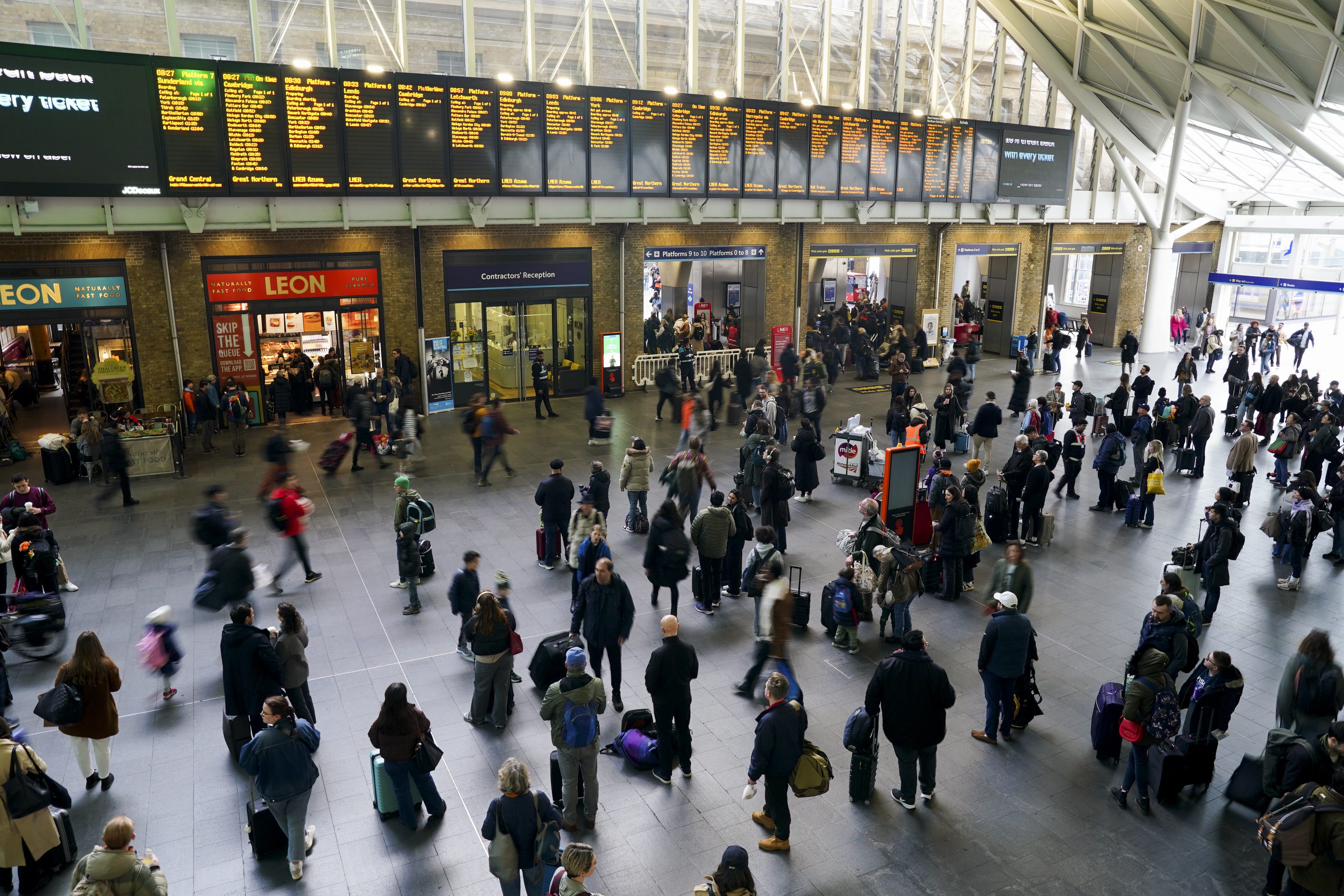 Rail passengers were affected by an act of cyber vandalism (Jordan Pettitt/PA)