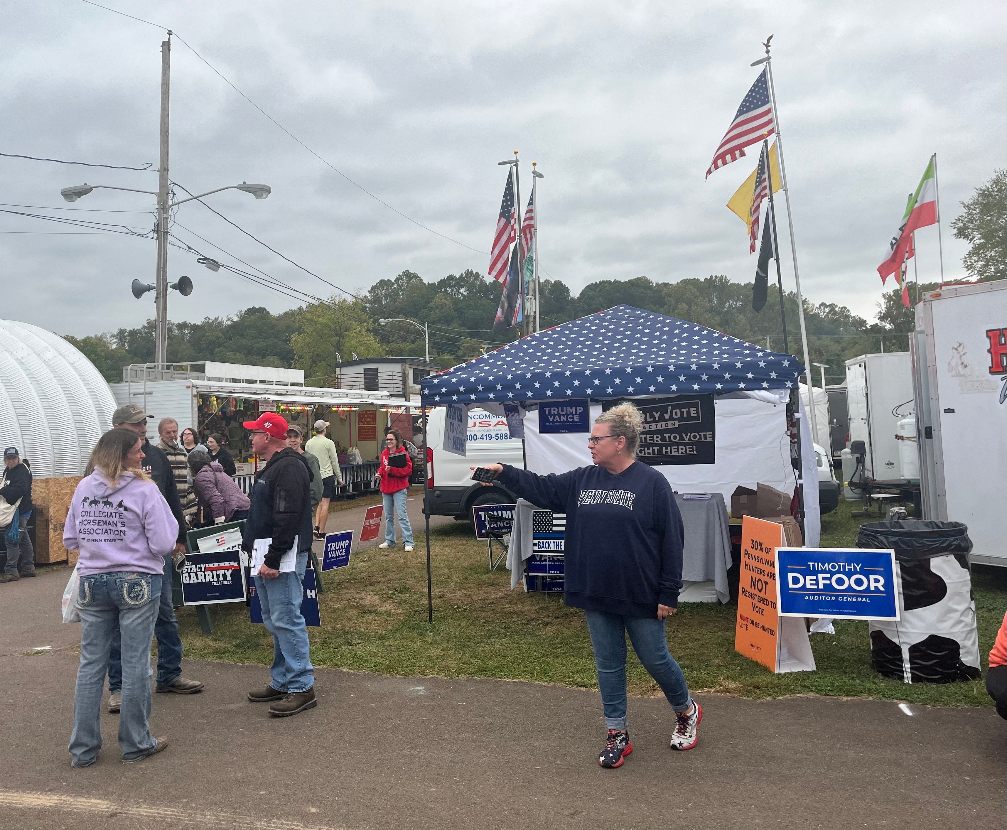 Kelly Stedge, a volunteer with Early Vote Action, describes mail-in ballots as “very concerning,” but is involved in the effort to encourage Republicans to vote by mail.