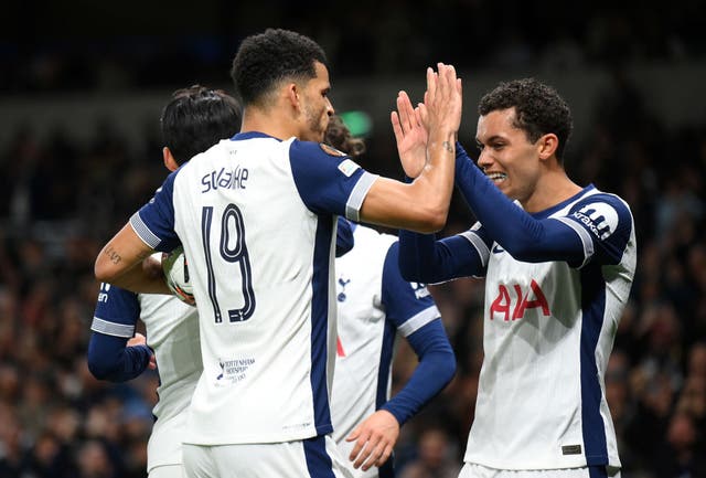 <p>Solanke and Johnson were on target again for Spurs </p>