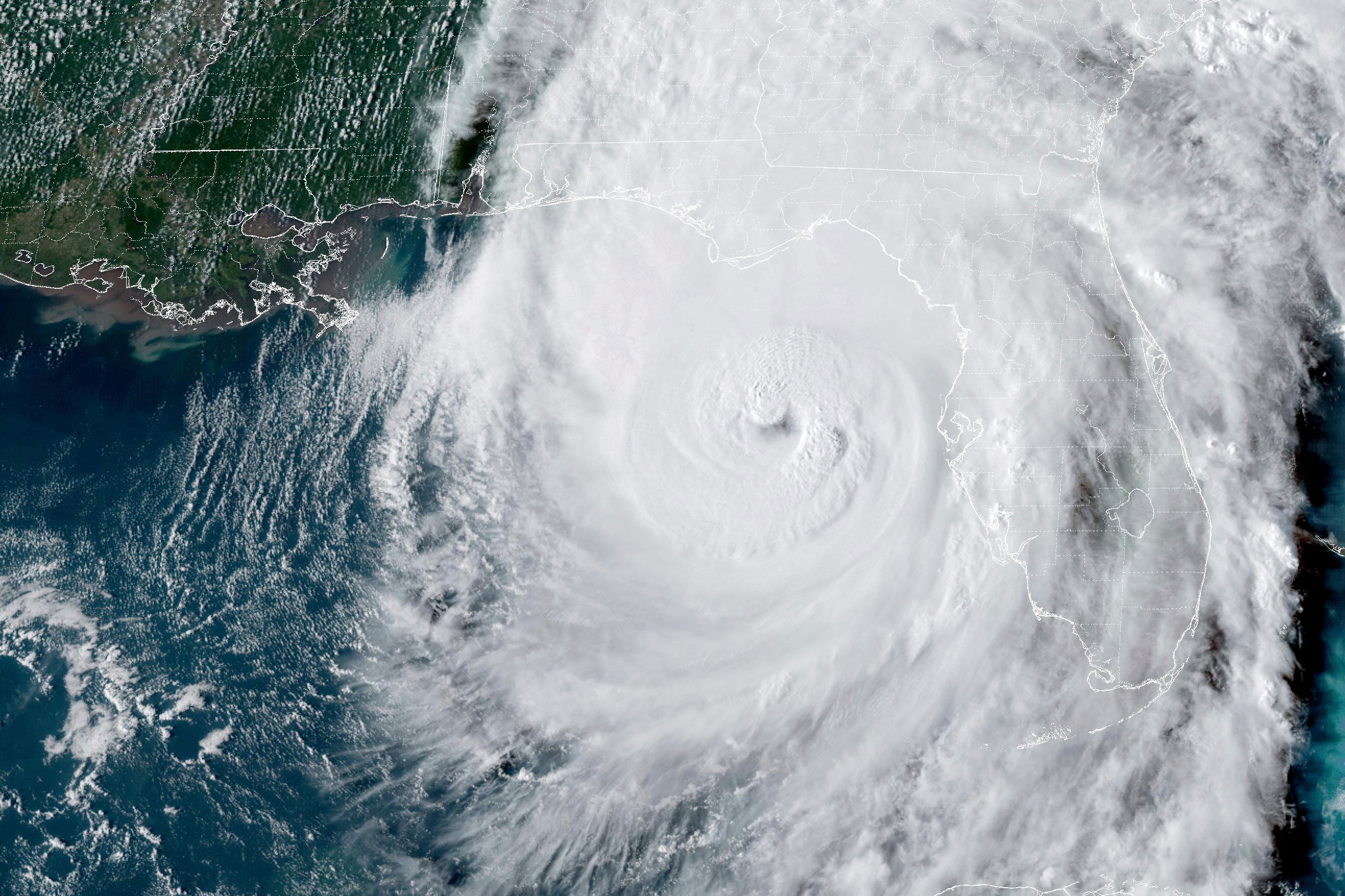 Hurricane Helene in the Gulf of Mexico moving towards Florida, Thursday, Sept. 26 2024