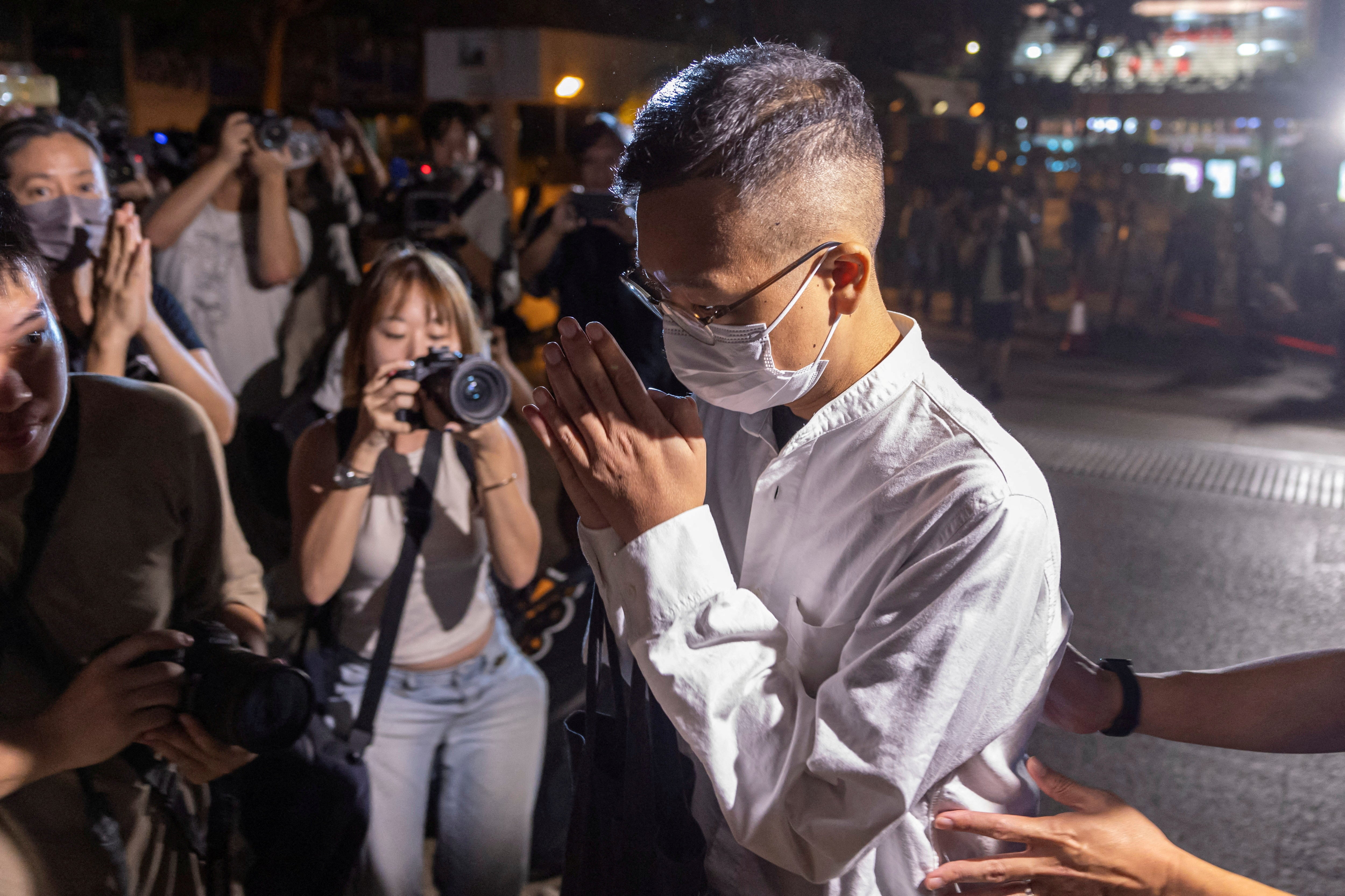 Patrick Lam leaves the court in Hong Kong on 26 September 2024