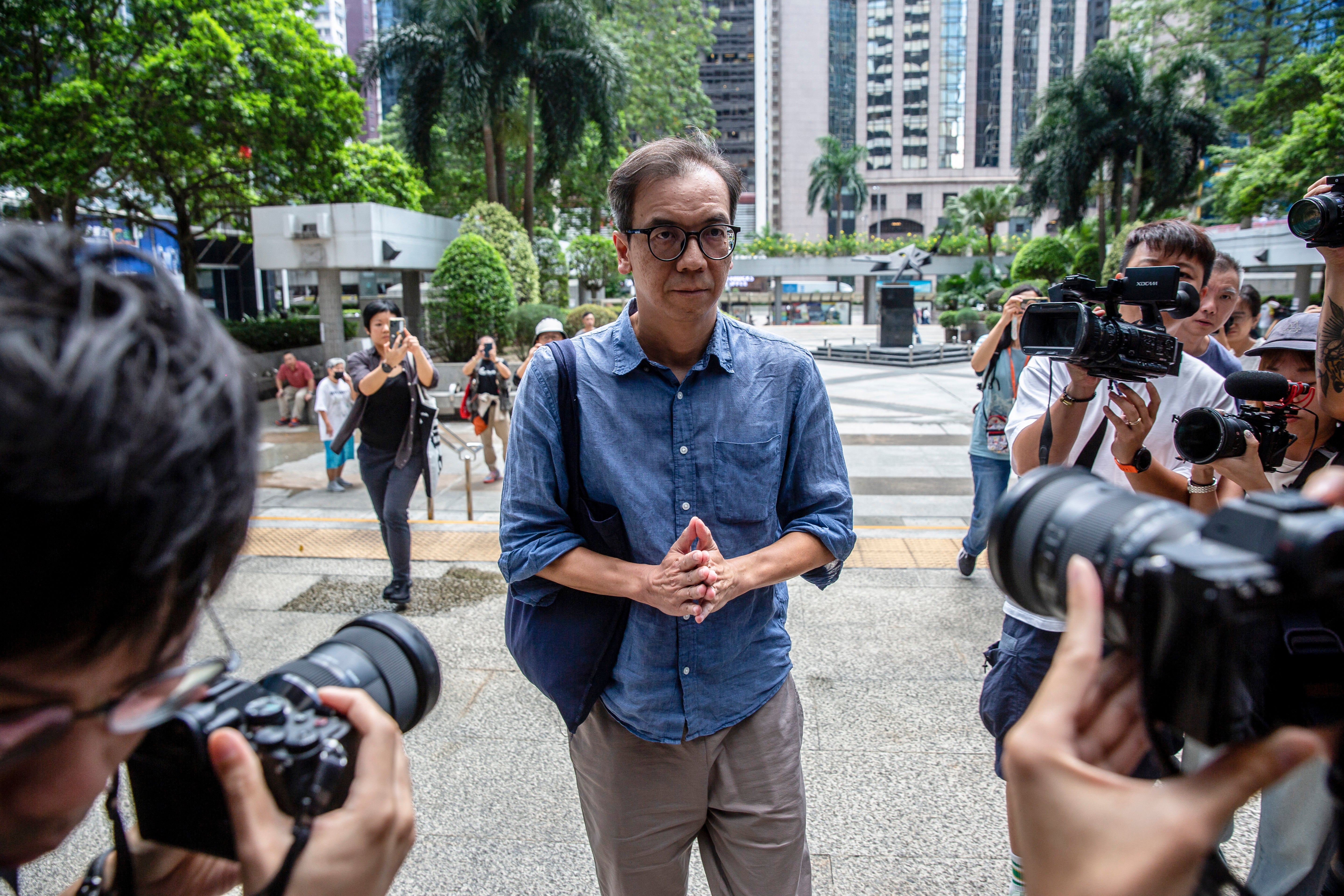 Chung Pui-kuen arrives at the district court in Hong Kong on 26 September 2024