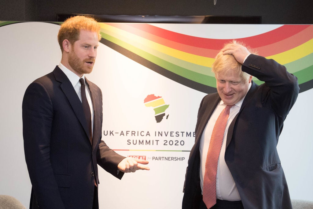 Prince Harry meets with Boris Johnson on the day the former PM claims he was asked to convince the duke not to leave the UK