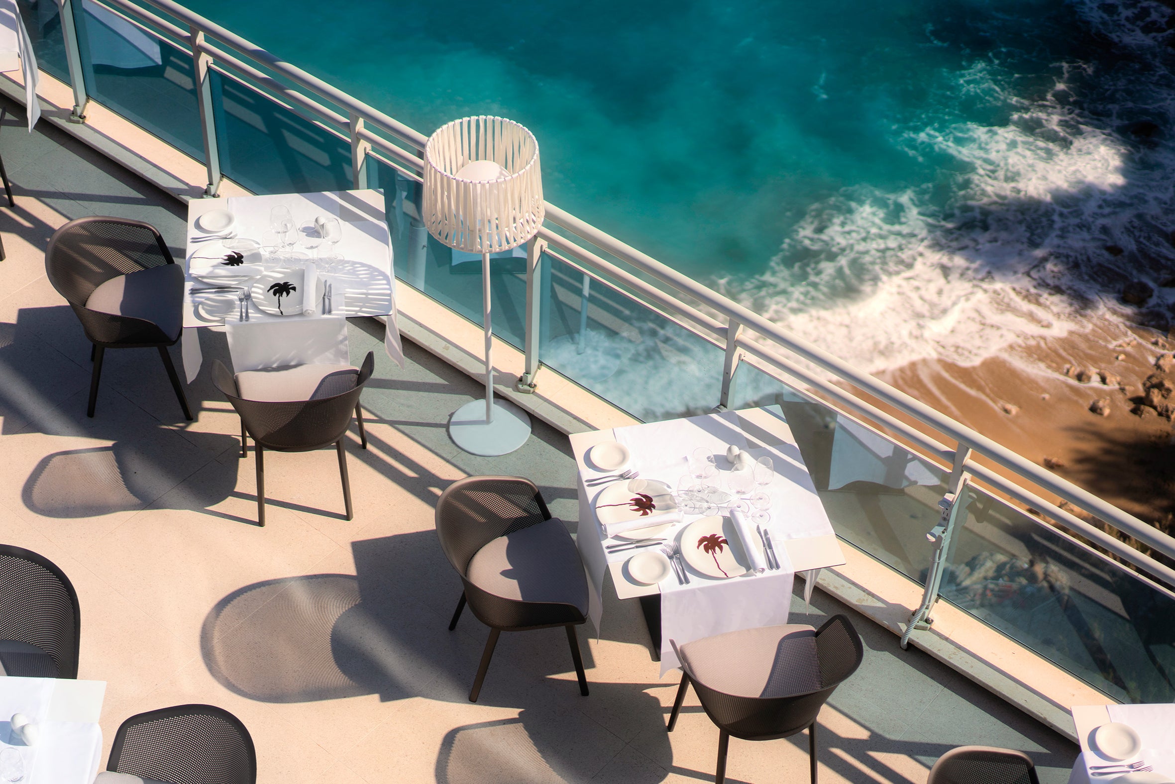 Dine right beside the waves at Hotel Bellevue