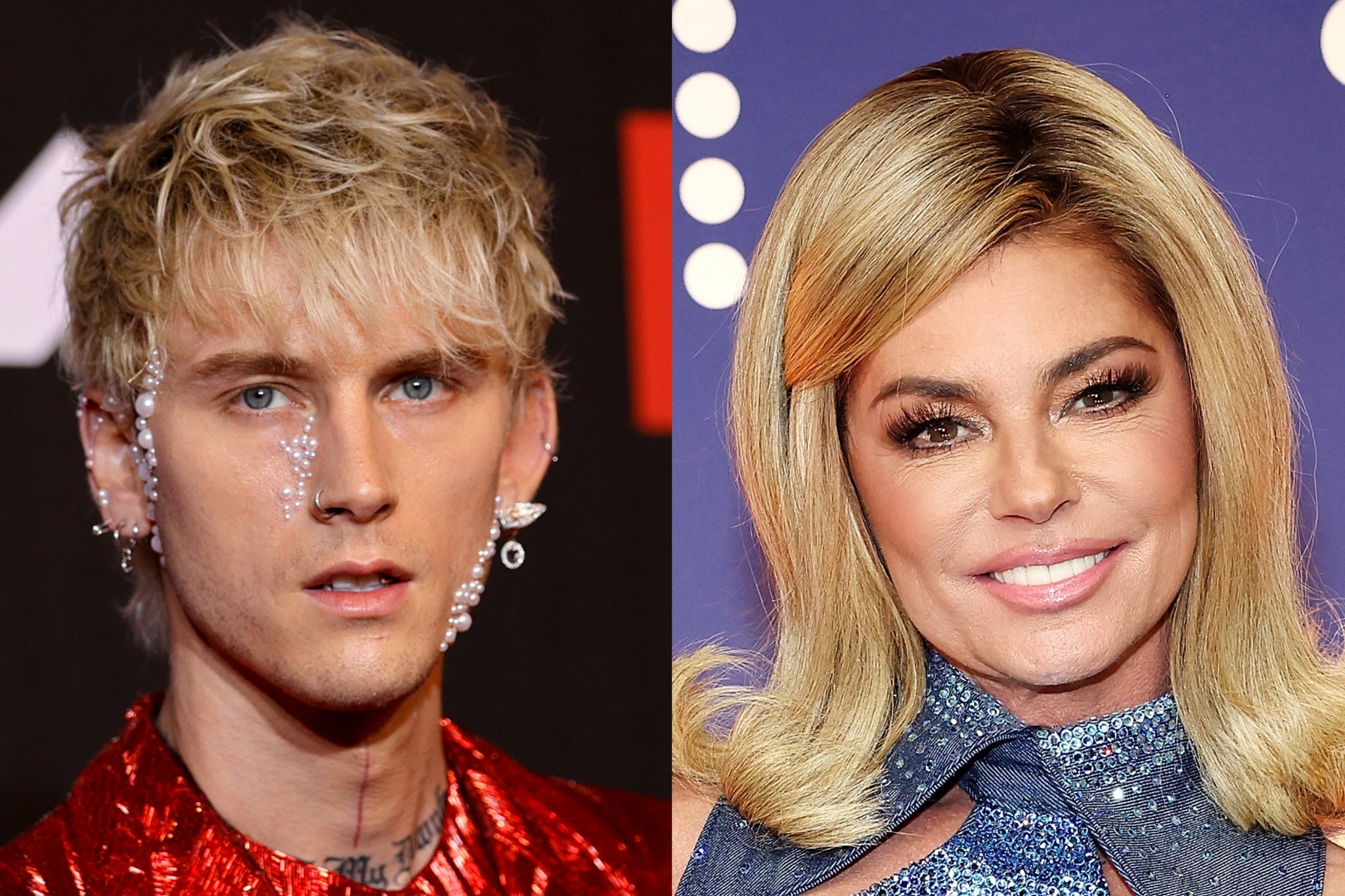 Machine Gun Kelly tells Shania Twain his dad used to keep her picture in his car