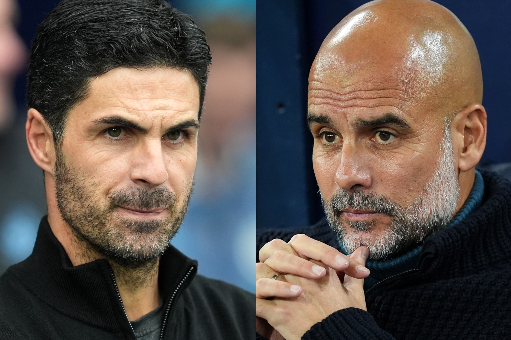 Mikel Arteta and Pep Guardiola (PA)