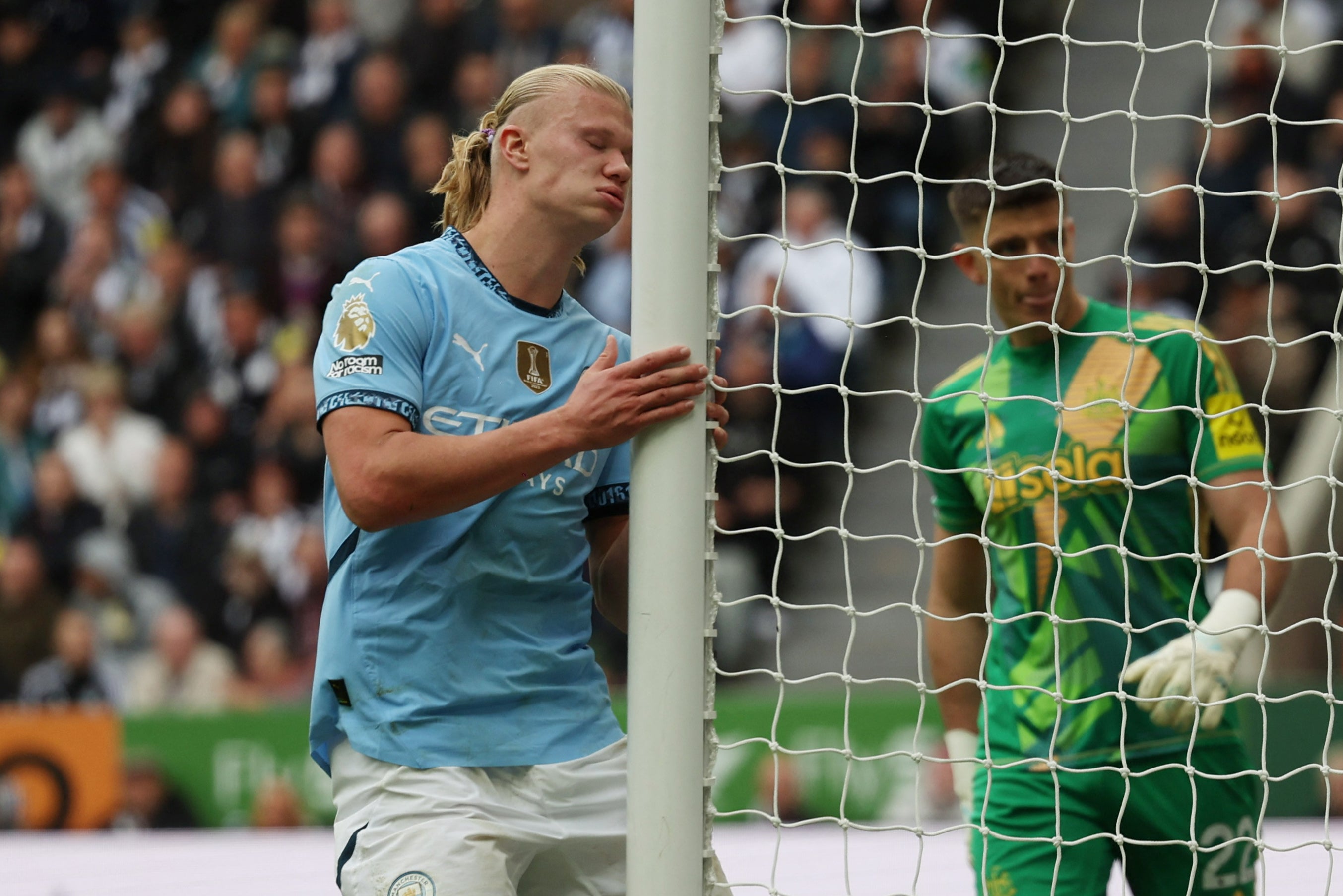 Erling Haaland was one of the players left frustrated by a draw at St James’ Park