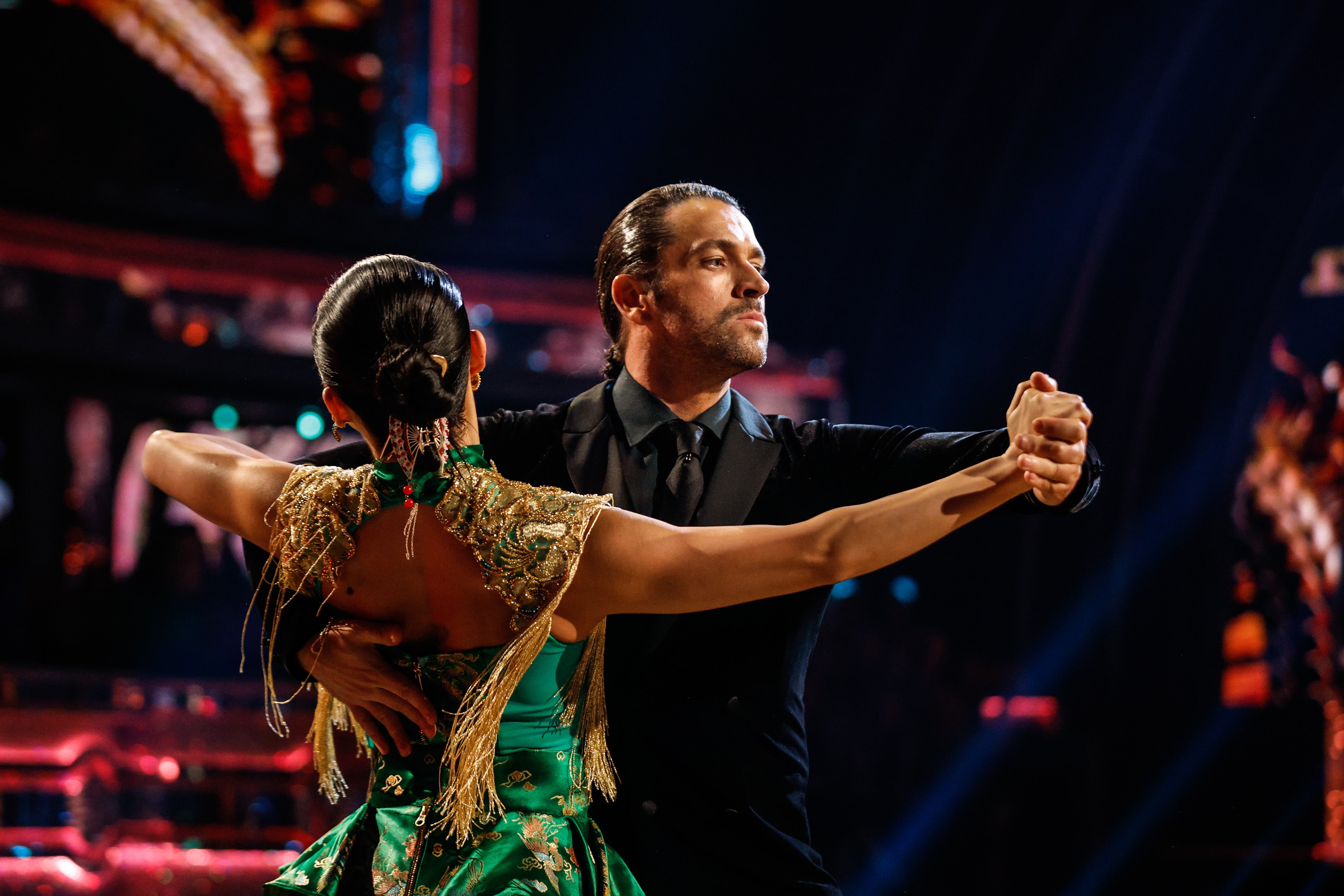 Shayne Ward dancing with his pro partner Nancy Xu