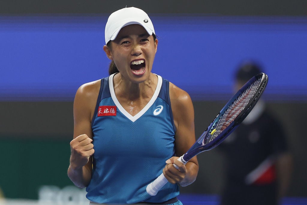 Zhang won 6-2 6-3 for her third win of the week