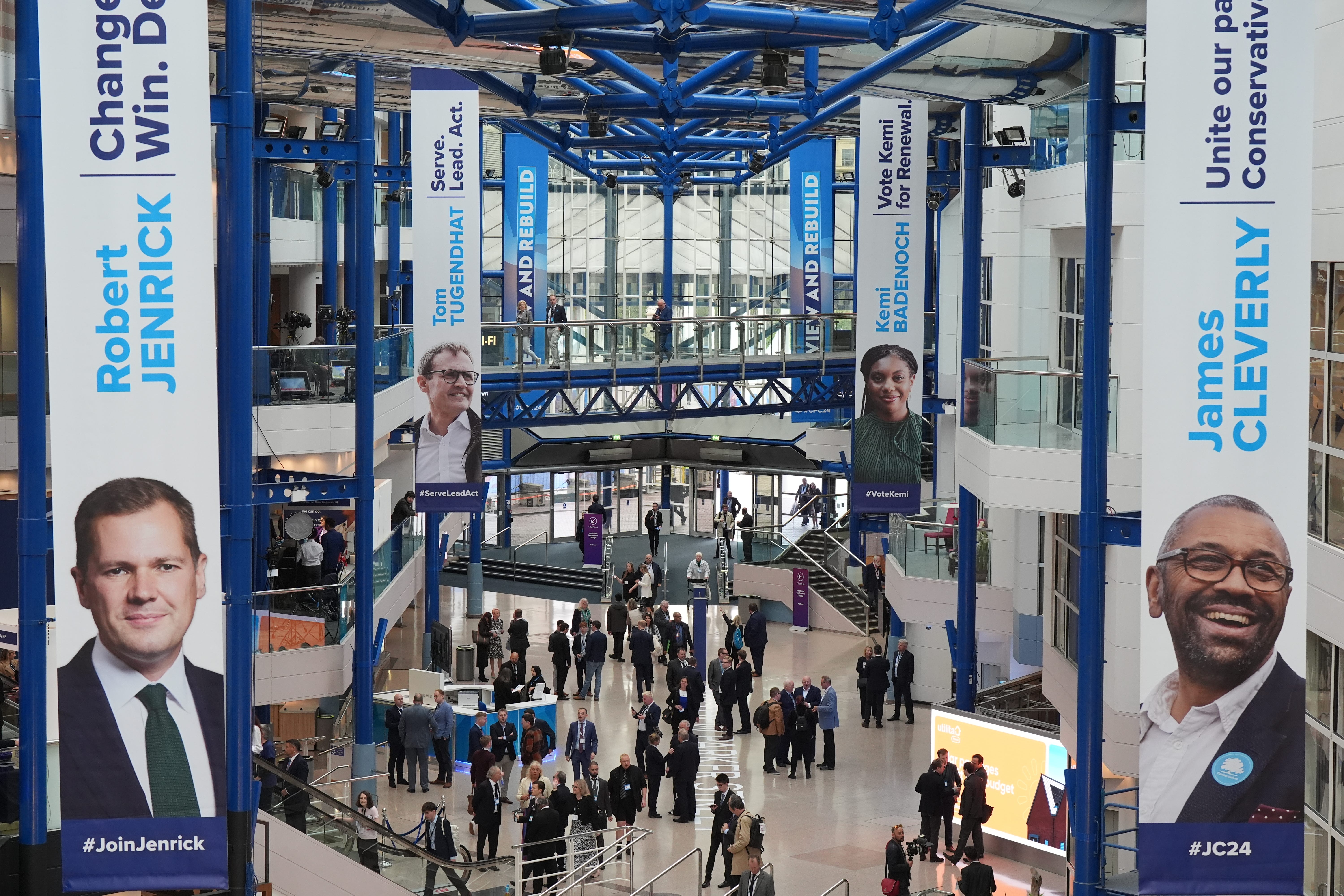 Tthe International Convention Centre in Birmingham ahead of the Conservative Party Conference (Jacob King/PA)