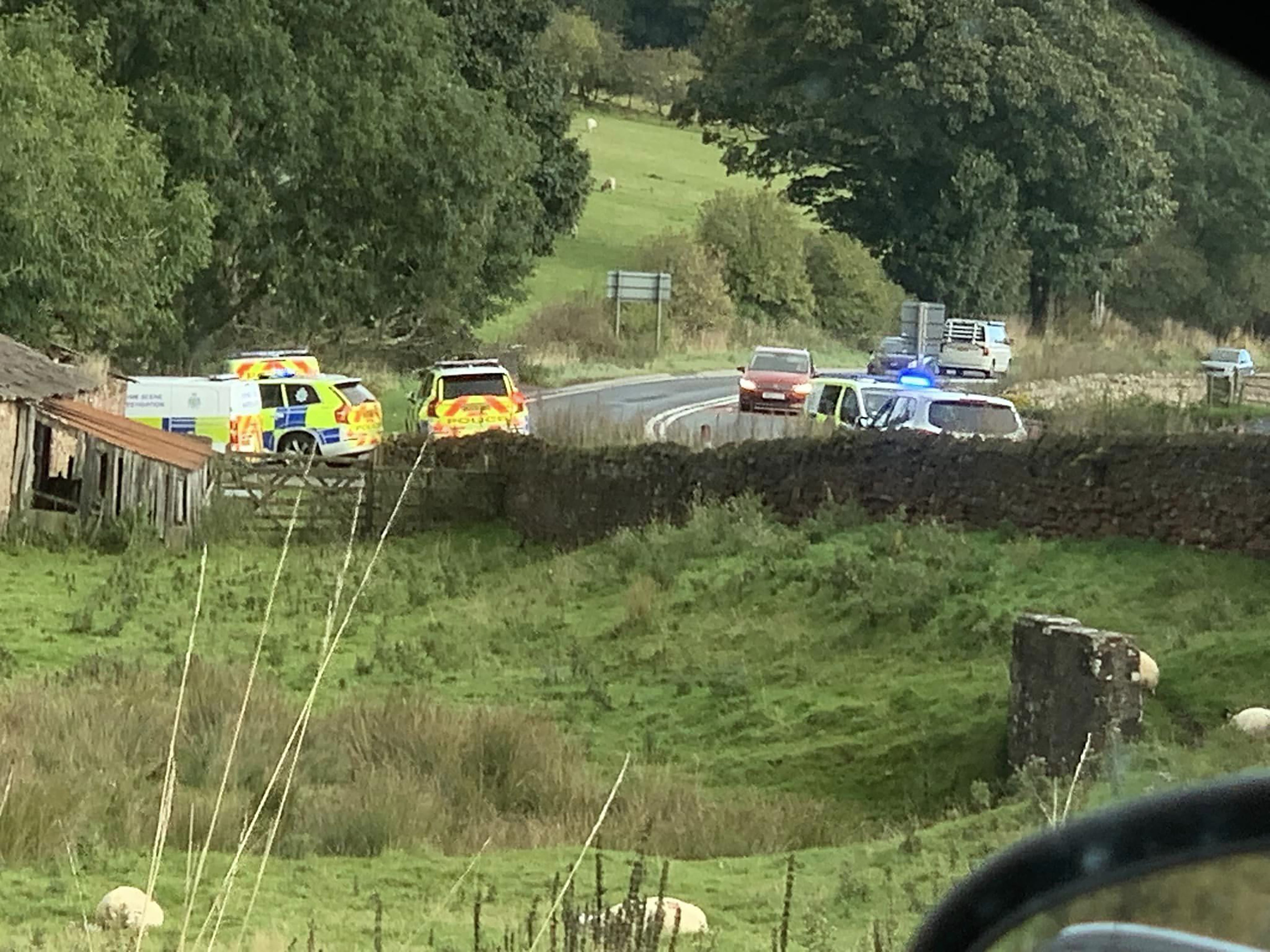 Police at the farm in the Warcop area of Cumbria (Frank Chalmers/PA)