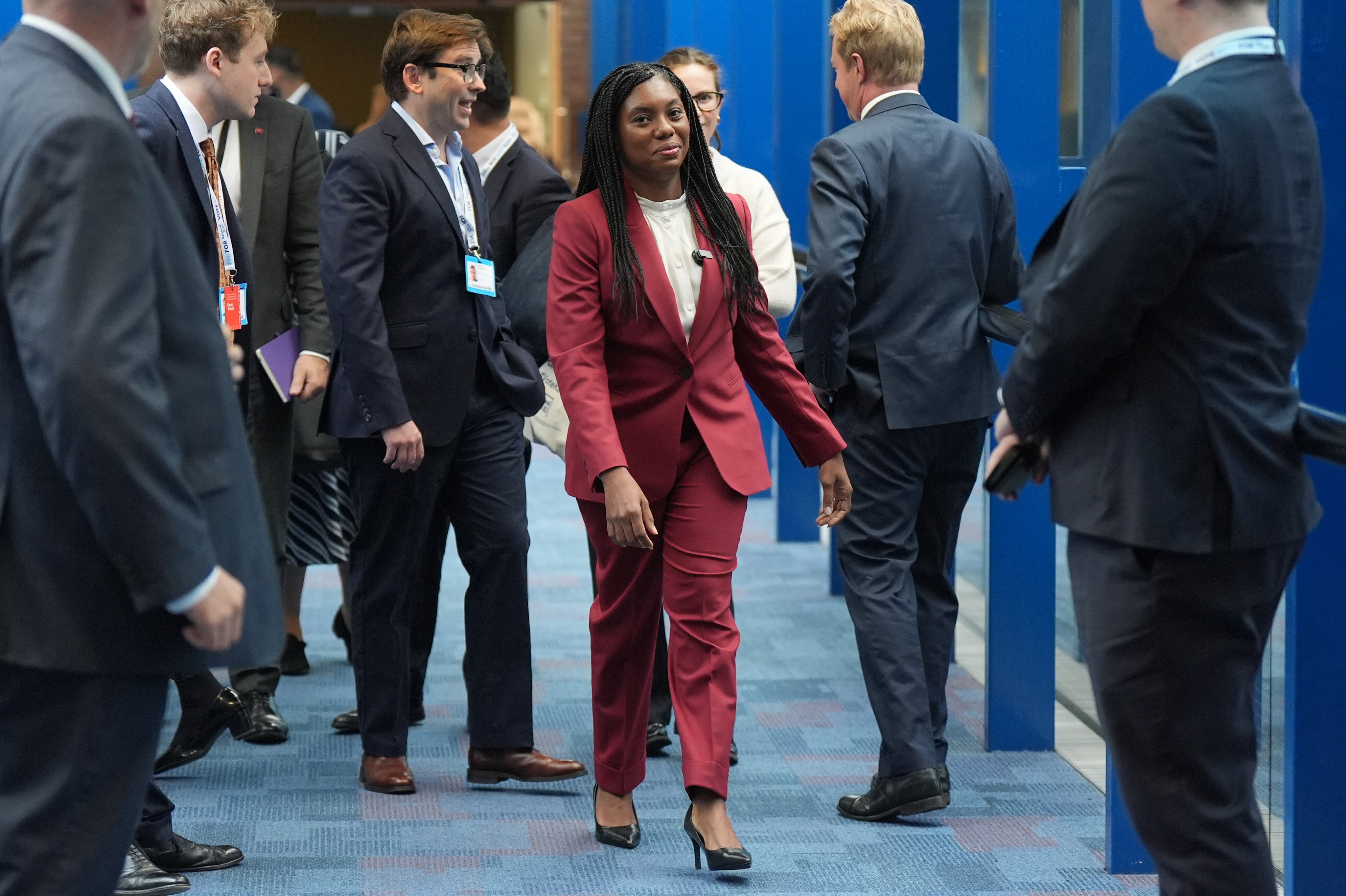 Leadership contender Kemi Badenoch arrives for the Conservative Party Conference