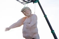 Mystery after 6,000-lb nude Trump statue vanishes from Vegas road overnight