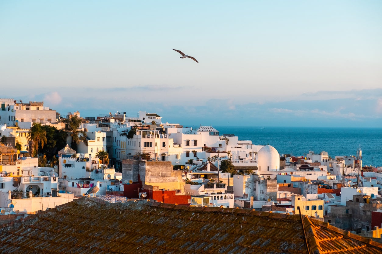 Explore the whitewashed rooftops of Tangier