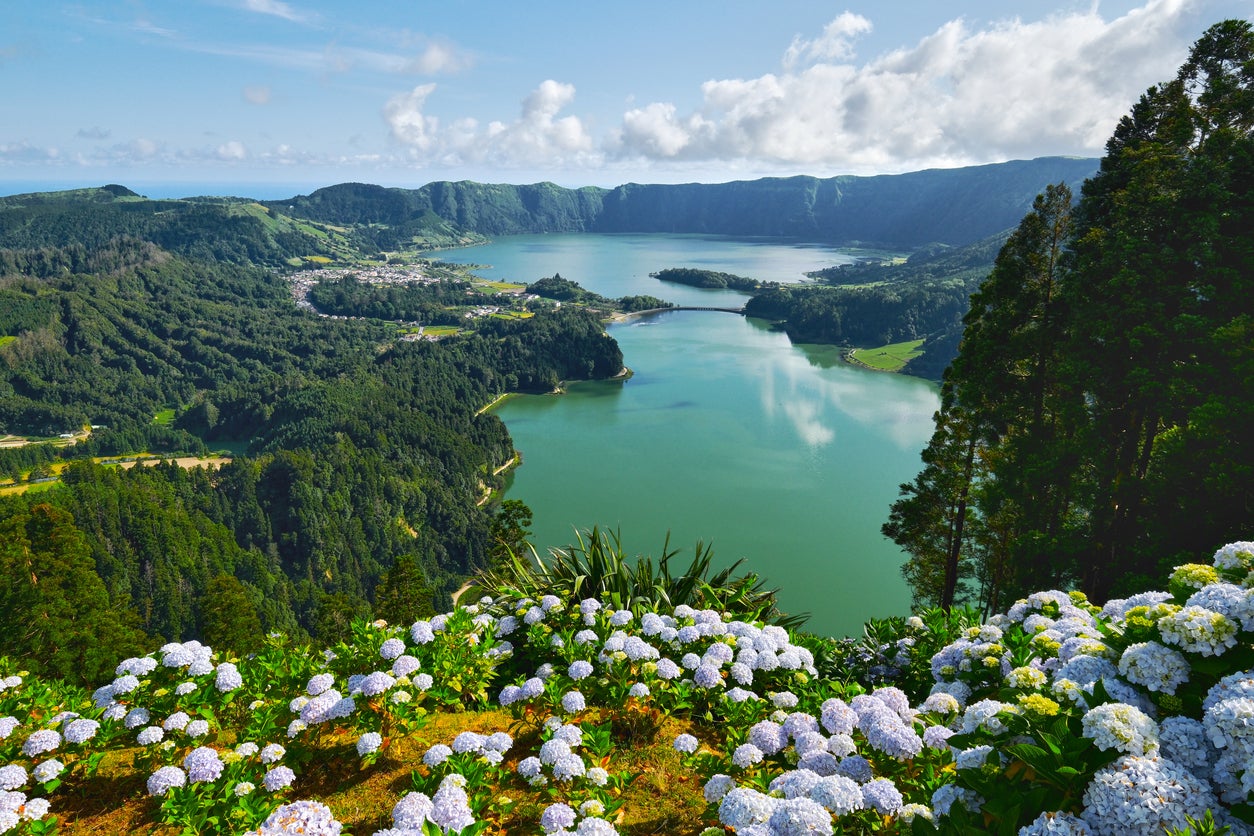 Sete Cidades in Ponta Delgada, one of the most scenic views in the Azores